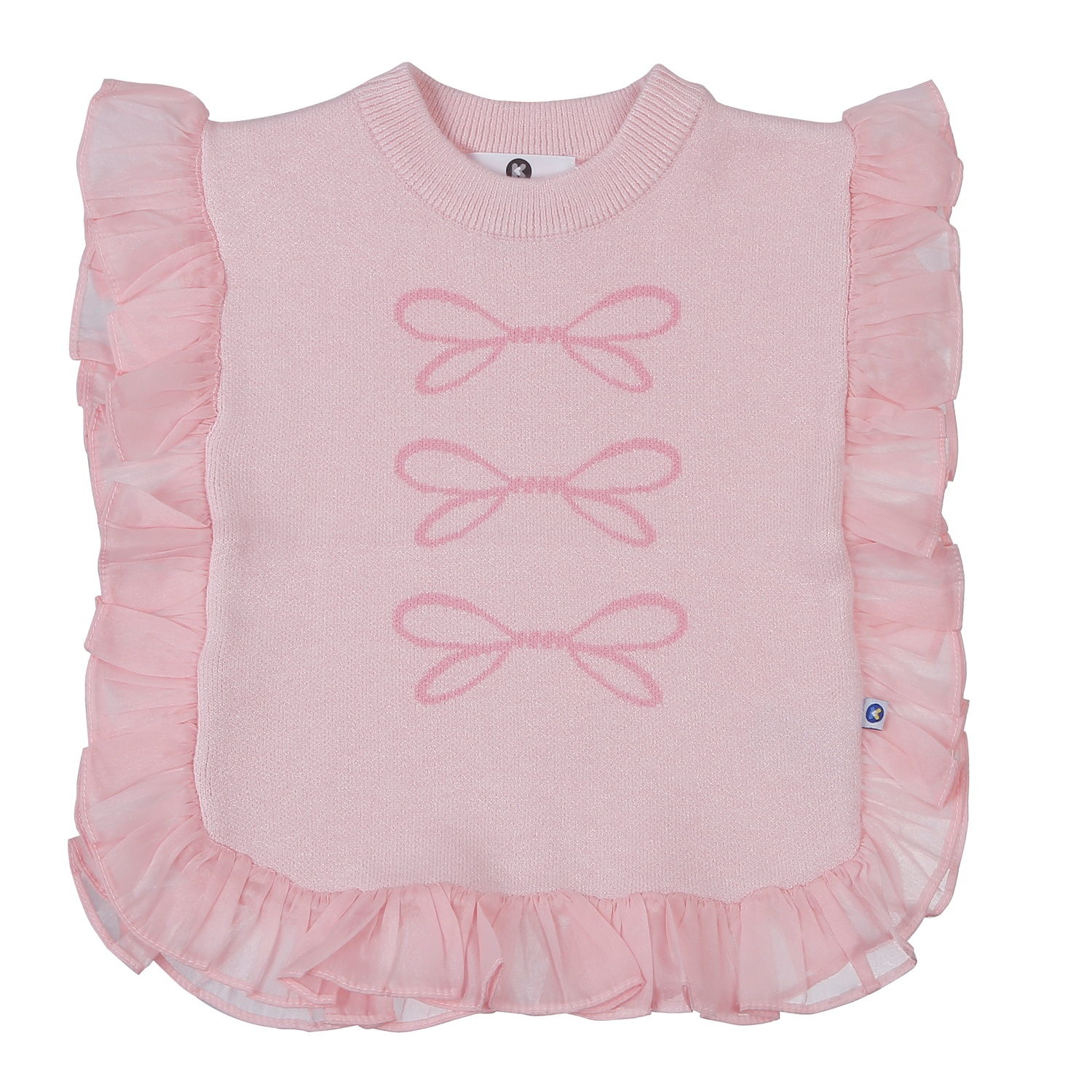 Áo len gile bé gái KidsPlaza bèo tay HN24D (Hồng) hình 1