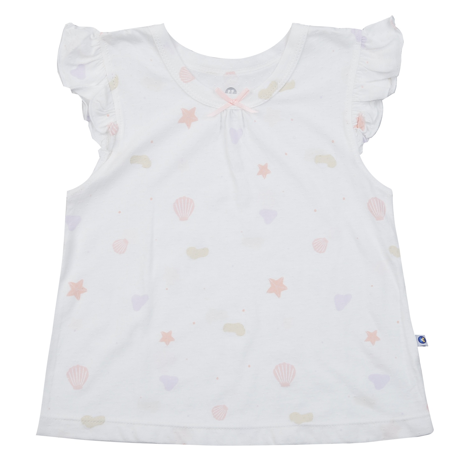 Bộ cộc bé gái KidsPlaza in sao biển HN25H (Trắng) hình 1