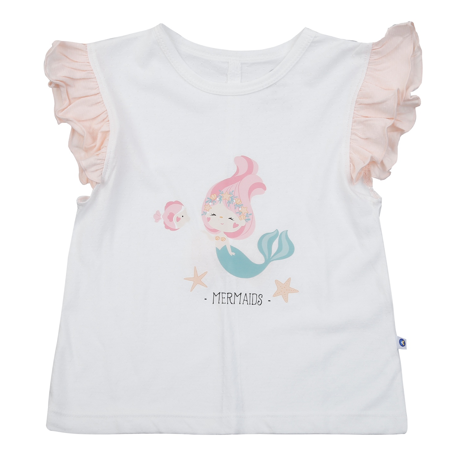 Bộ cộc bé gái KidsPlaza in tiên cá HN25H (Trắng) hình 2