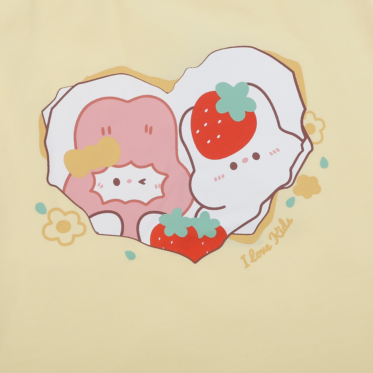 Bộ ba lỗ bé gái KidsPlaza in trái tim TT25H (Vàng) hình 3