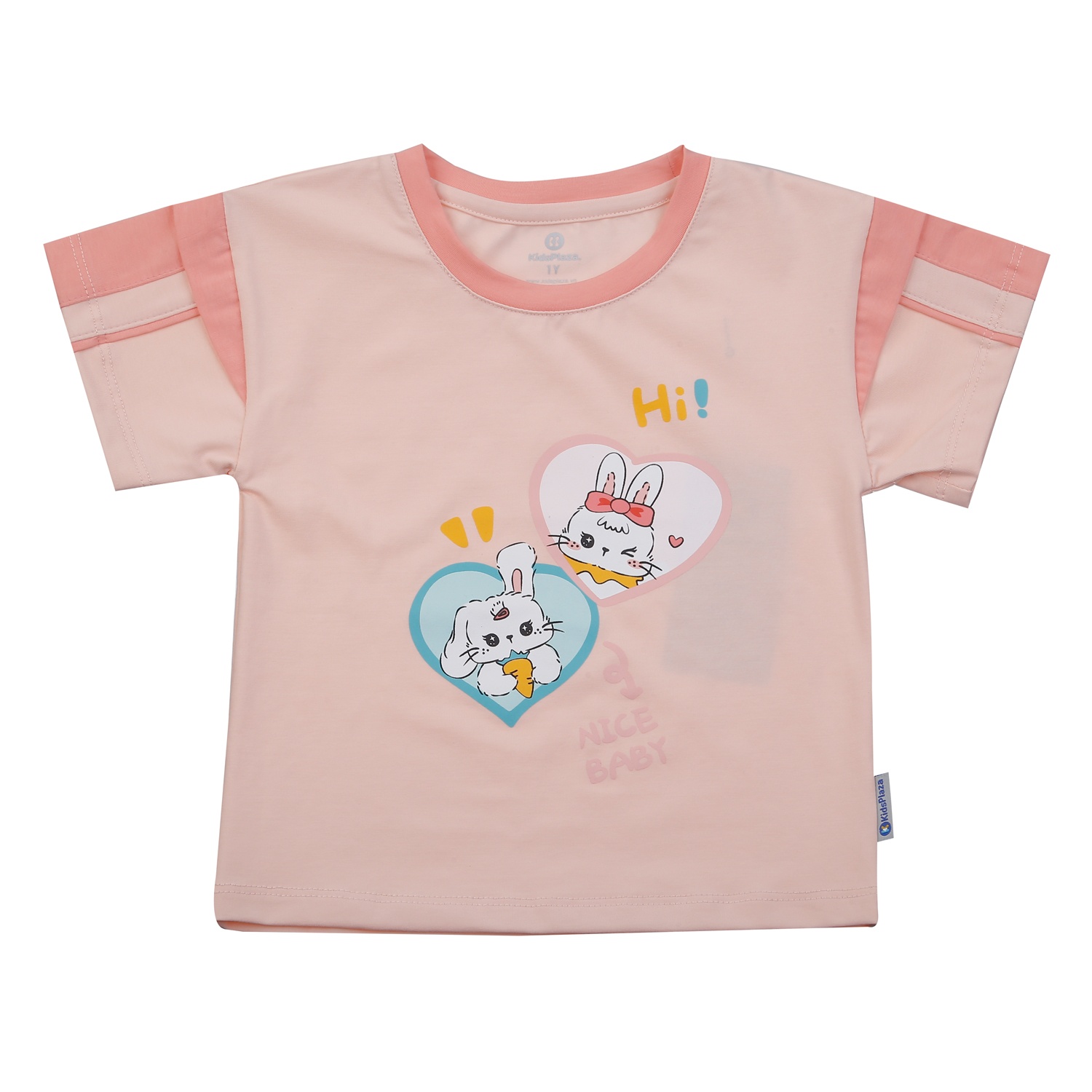 Bộ cộc bé gái KidsPlaza in thỏ TT25H (Hồng tôm) hình 2