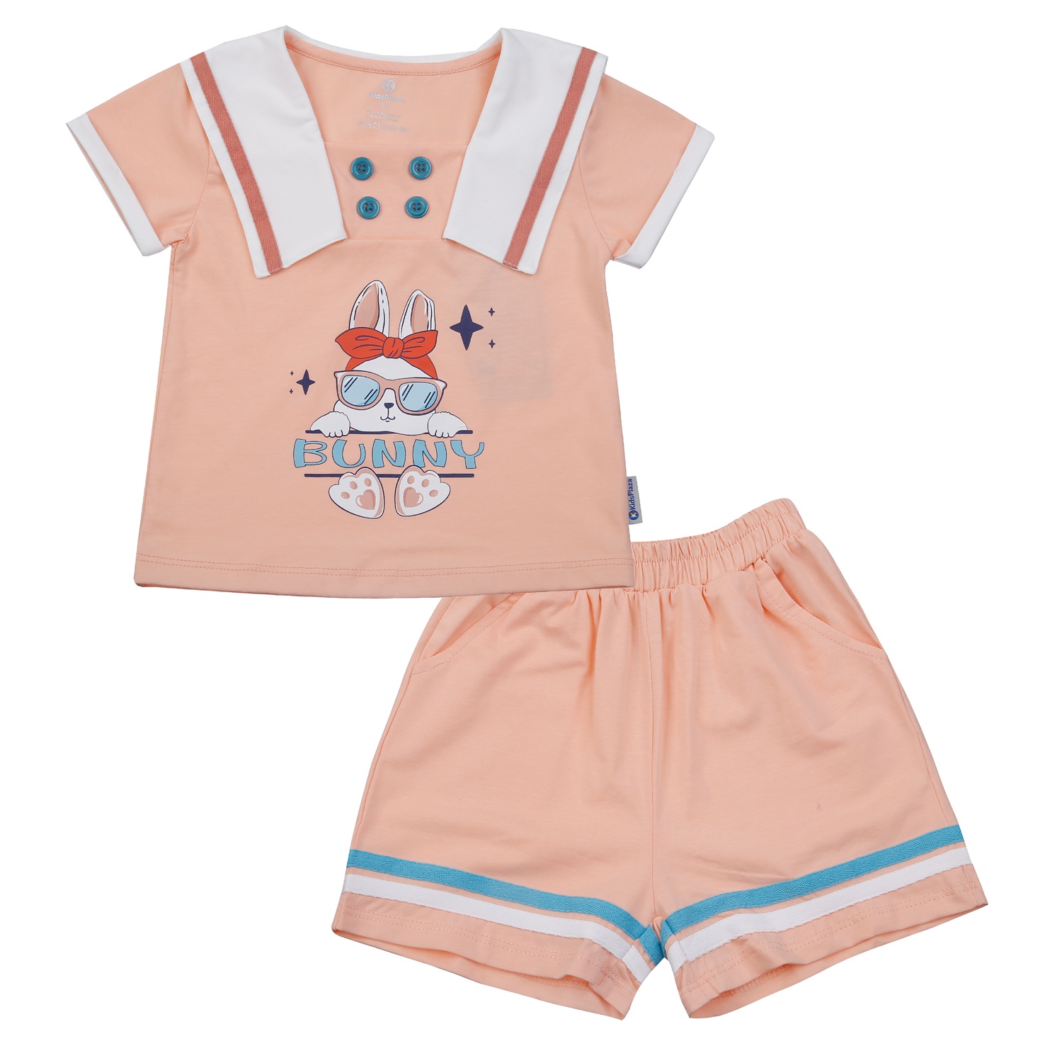 Bộ cộc tay bé gái KidsPlaza in Bunny TT25H (Hồng)