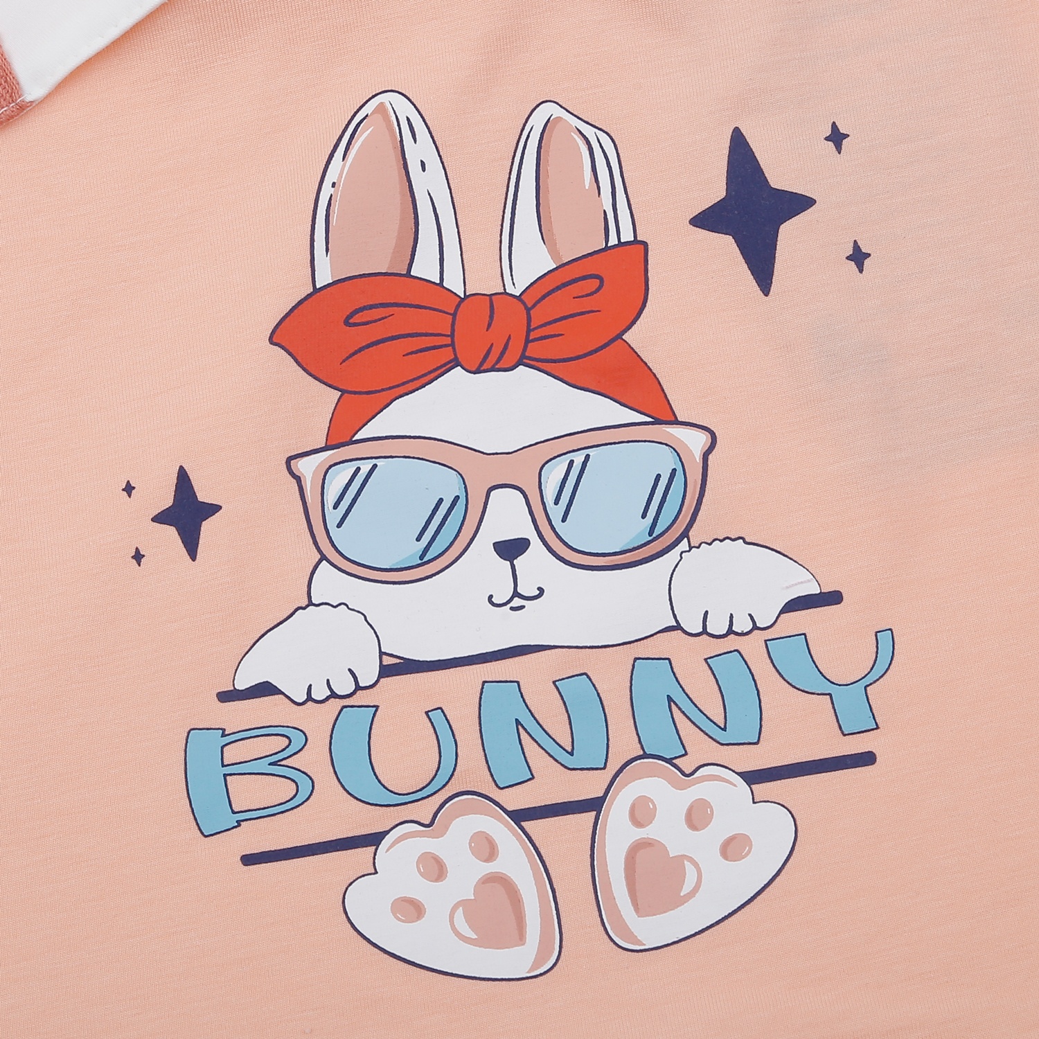 Bộ cộc tay bé gái KidsPlaza in Bunny TT25H (Hồng)