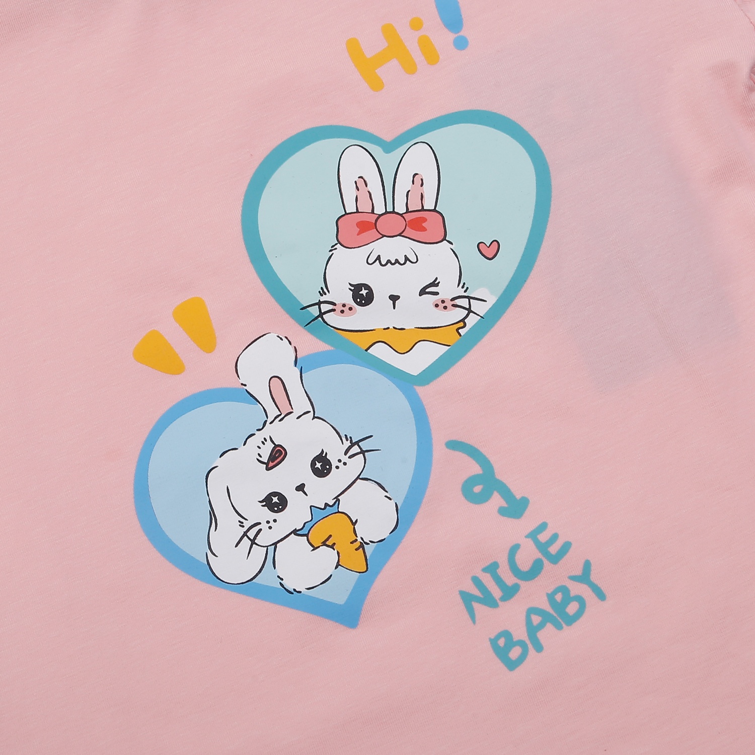 Bộ cộc tay bé gái KidsPlaza in thỏ TT25H (Hồng)