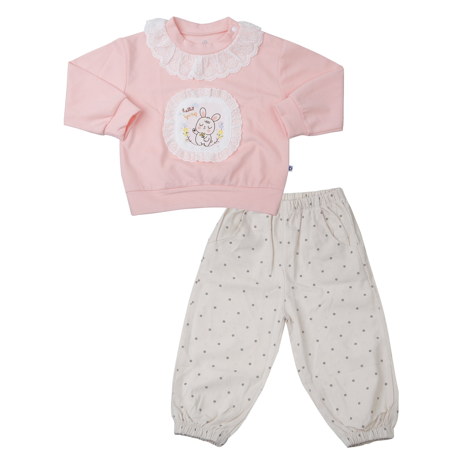 Bộ đồ bé gái Kidsplaza in thỏ hồng HN25D 