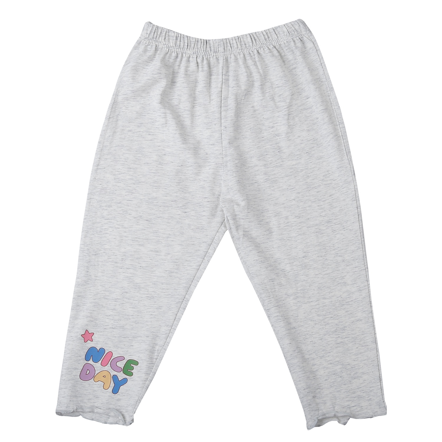 Bộ quần áo dài tay bé gái KidsPlaza cotton in gấu M25T (Hồng ghi) hình 4