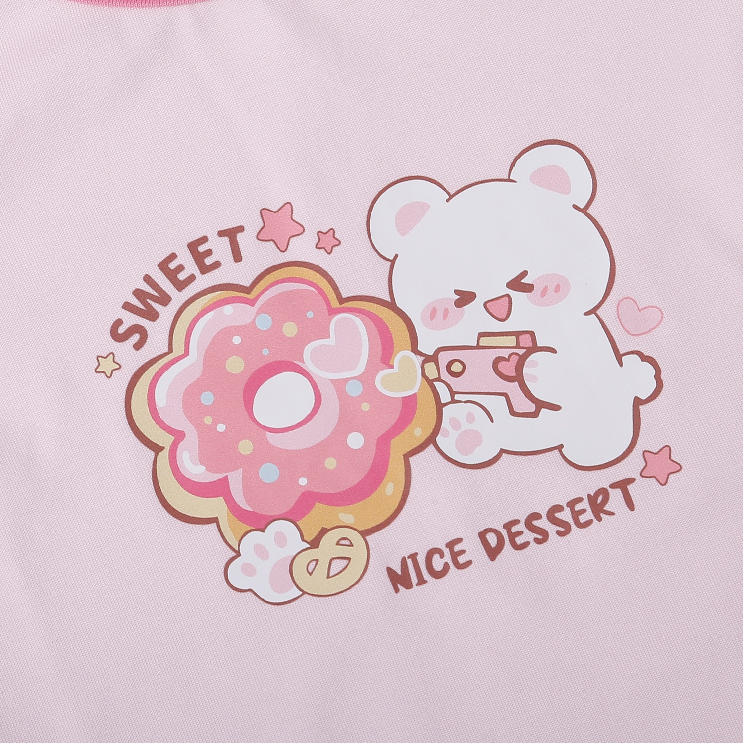  Bộ quần áo dài tay bé gái KidsPlaza cotton in mèo sweet M25T (Hồng) hình 3