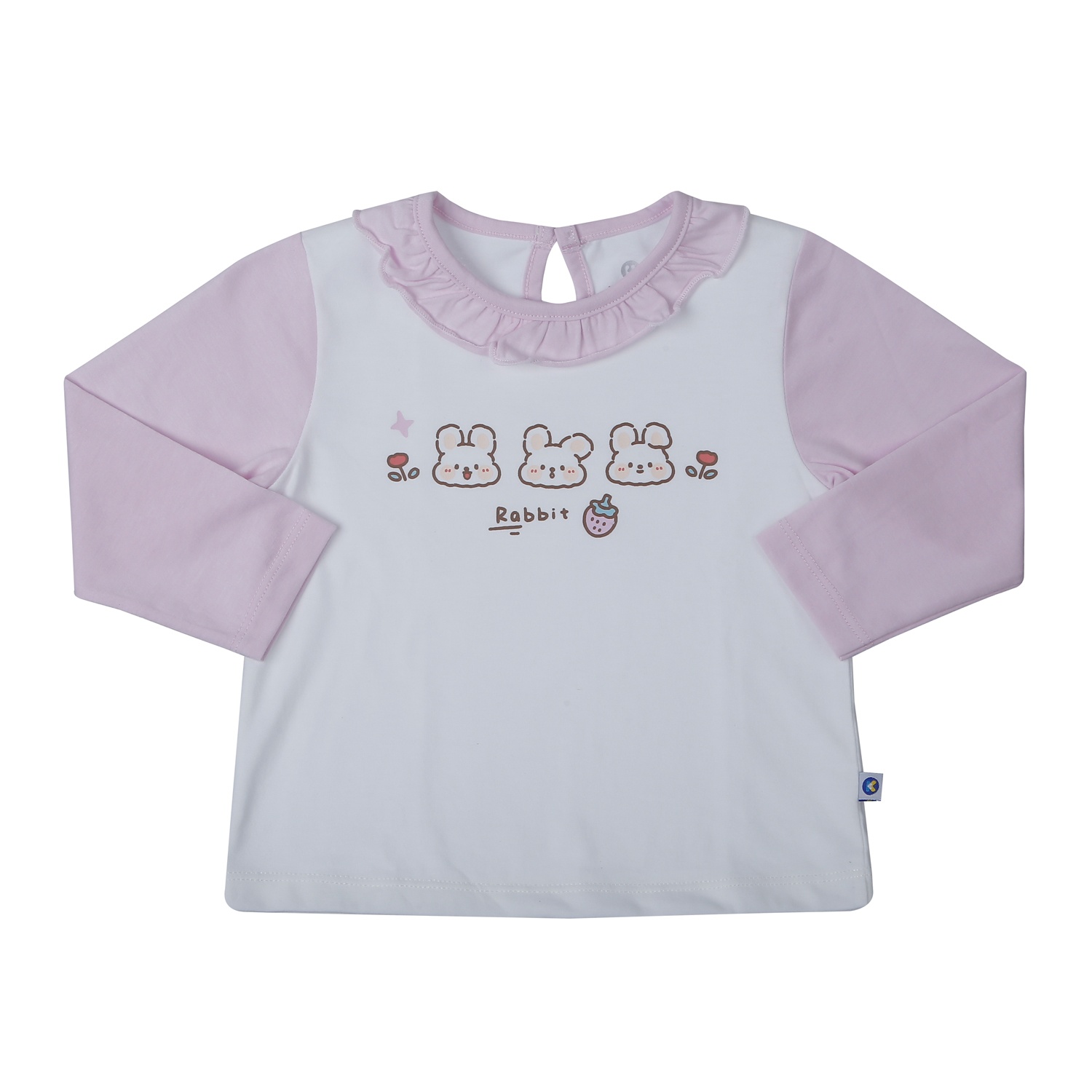 Bộ quần áo dài tay bé gái KidsPlaza cotton in thỏ BA25T (Màu tím)
