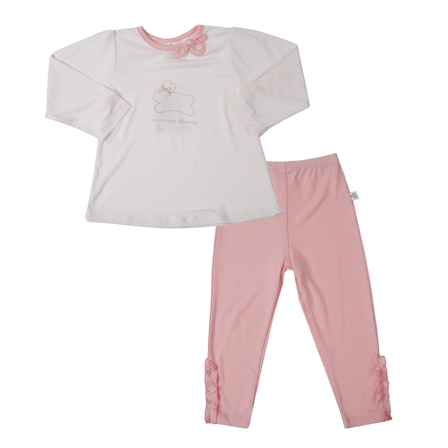 Bộ quần áo dài tay bé gái KidsPlaza Otis in thỏ ND25T (Màu hồng)
