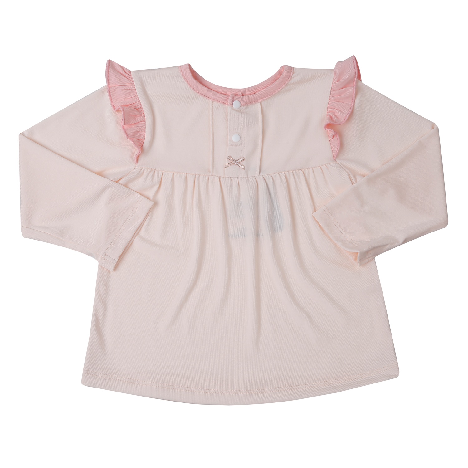 Bộ quần áo dài tay bé gái KidsPlaza Otis tay bèo ND25T (Màu hồng)