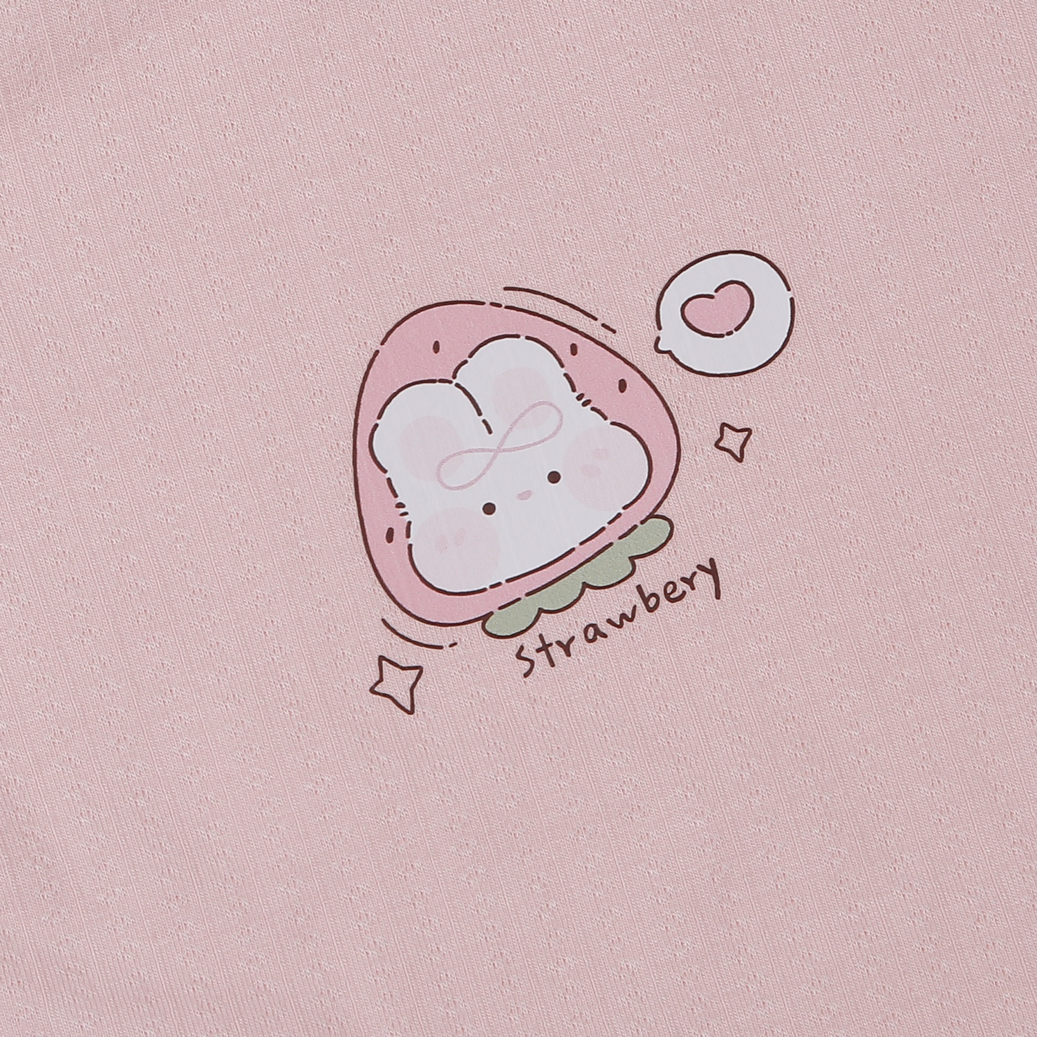 Bộ quần áo dài tay bé gái KidsPlaza rayon in dâu M25T (Hồng)