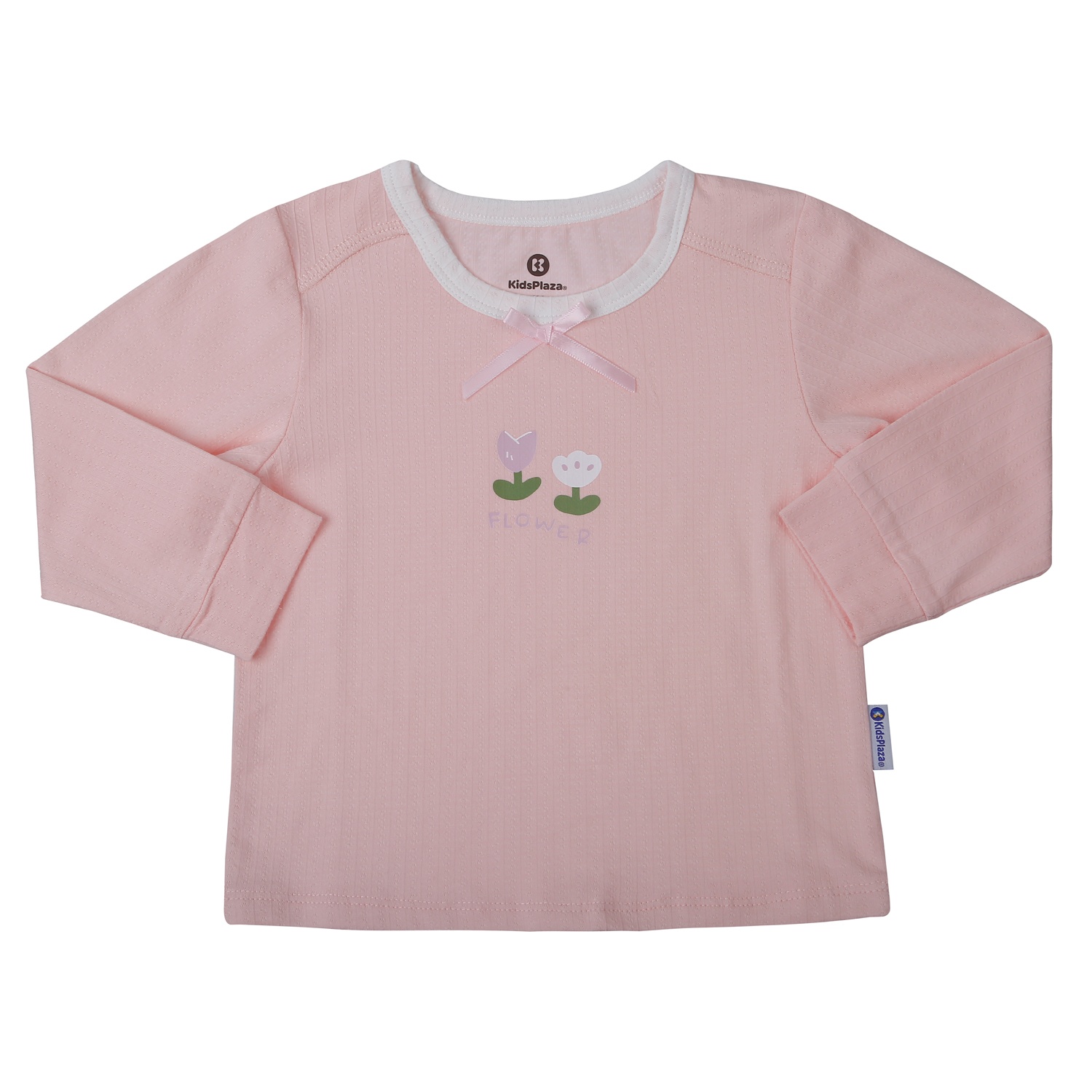 Bộ quần áo dài tay bé gái KidsPlaza rayon in hoa M25T (Màu hồng)
