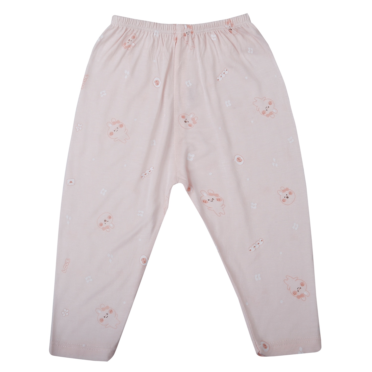 Bộ quần áo dài tay cài giữa Kiza in thỏ BA25H (Hồng) hình 4