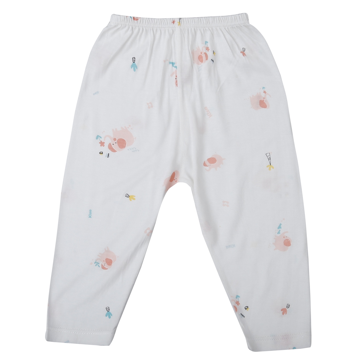 Bộ quần áo dài tay cài giữa Kiza in voi BA24TH (Trắng hồng) hình 4