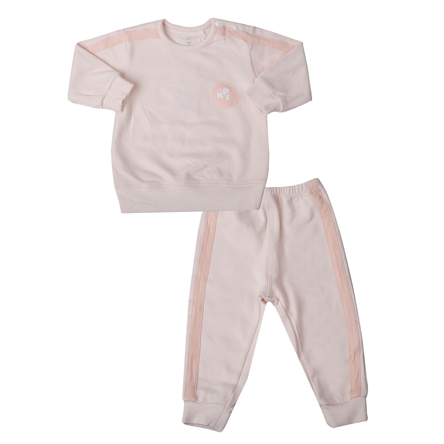 Bộ quần áo dài tay cài vai KidsPlaza in hình ND25D (Hồng) 