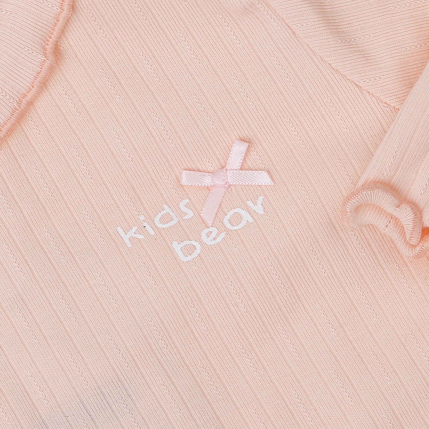 Bộ quần áo dài tay cài vai KidsPlaza kẻ tăm ND25T (Hồng cam)