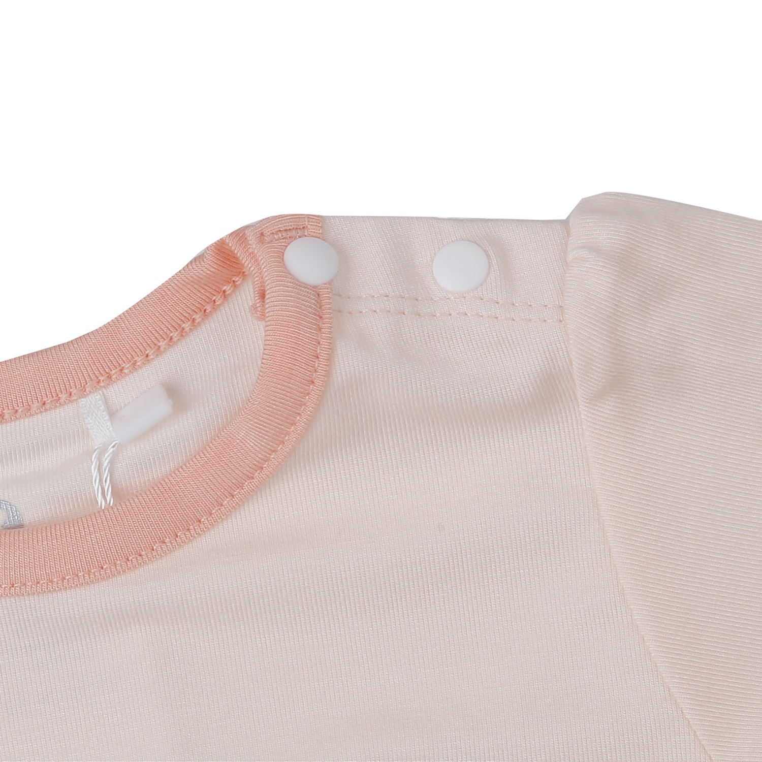 Bộ quần áo dài tay cài vai KidsPlaza Otis in cừu ND25T (Hồng cam)