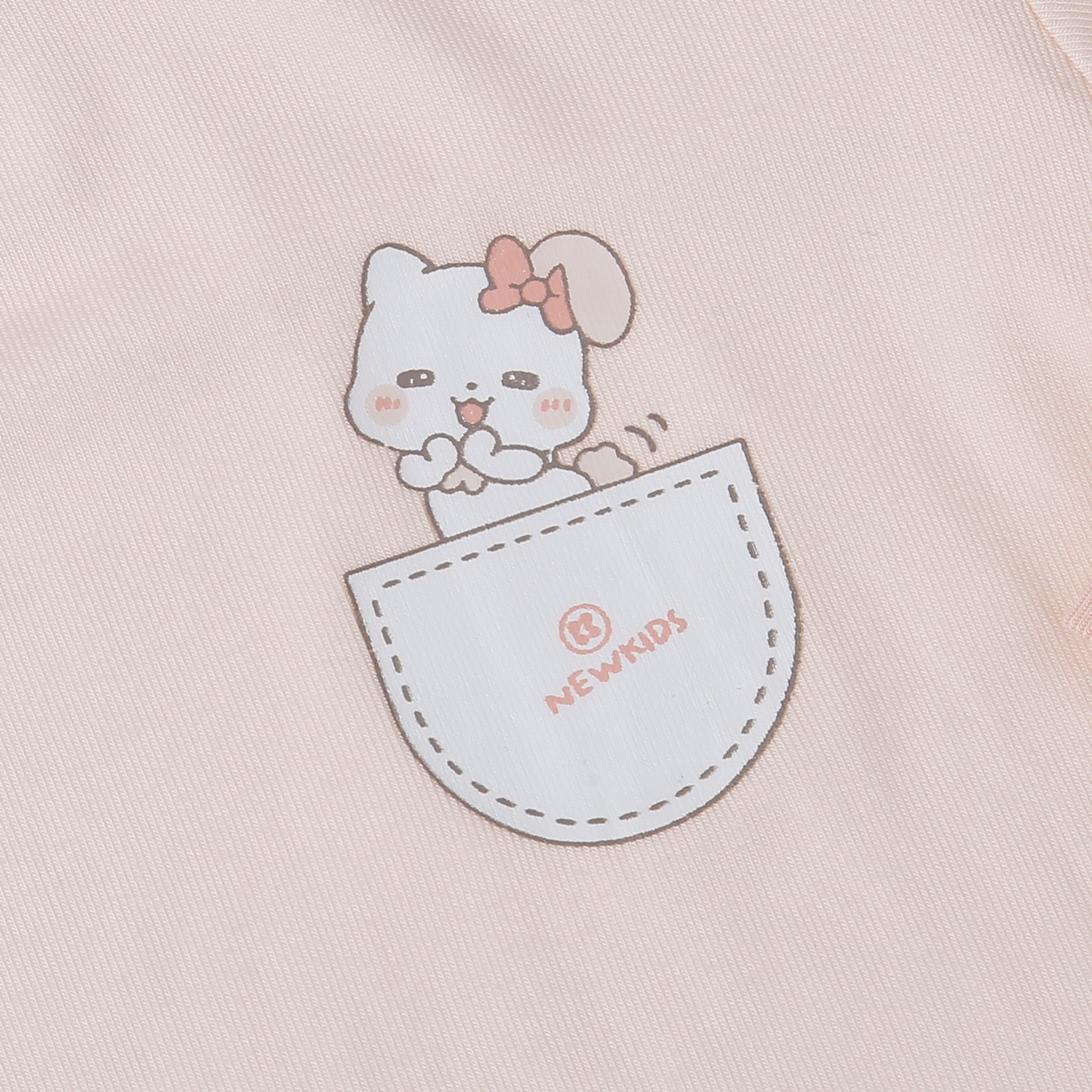 Bộ quần áo dài tay KidsPlaza Otis cổ 3 phân in thỏ ND25T (Hồng) hình 3