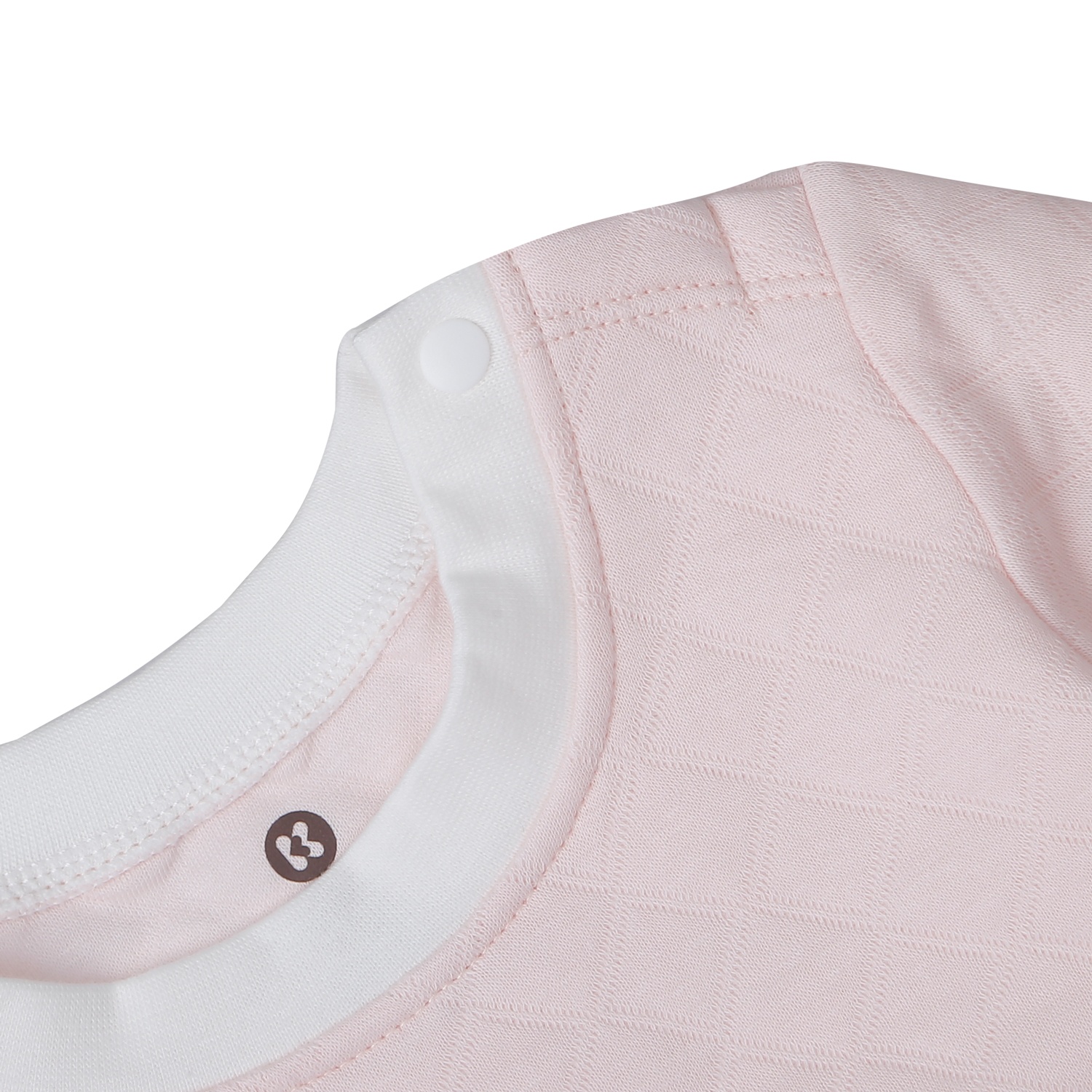 Bộ quần áo dài tay trần bông cài vai KidsPlaza M25D (Hồng) 