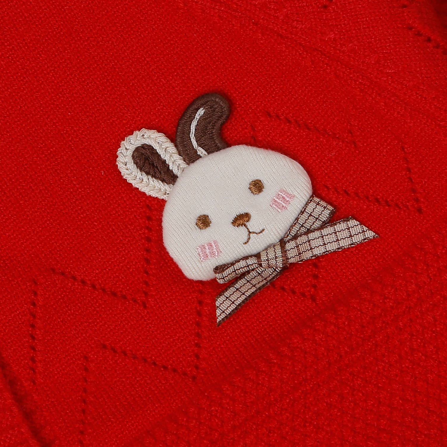 Áo len gile sơ sinh Mamago ND19 (Hồng đậm) Bộ quần áo len bé gái Mamago gắn Thỏ và Nấm 25M-QA02 (Đỏ)