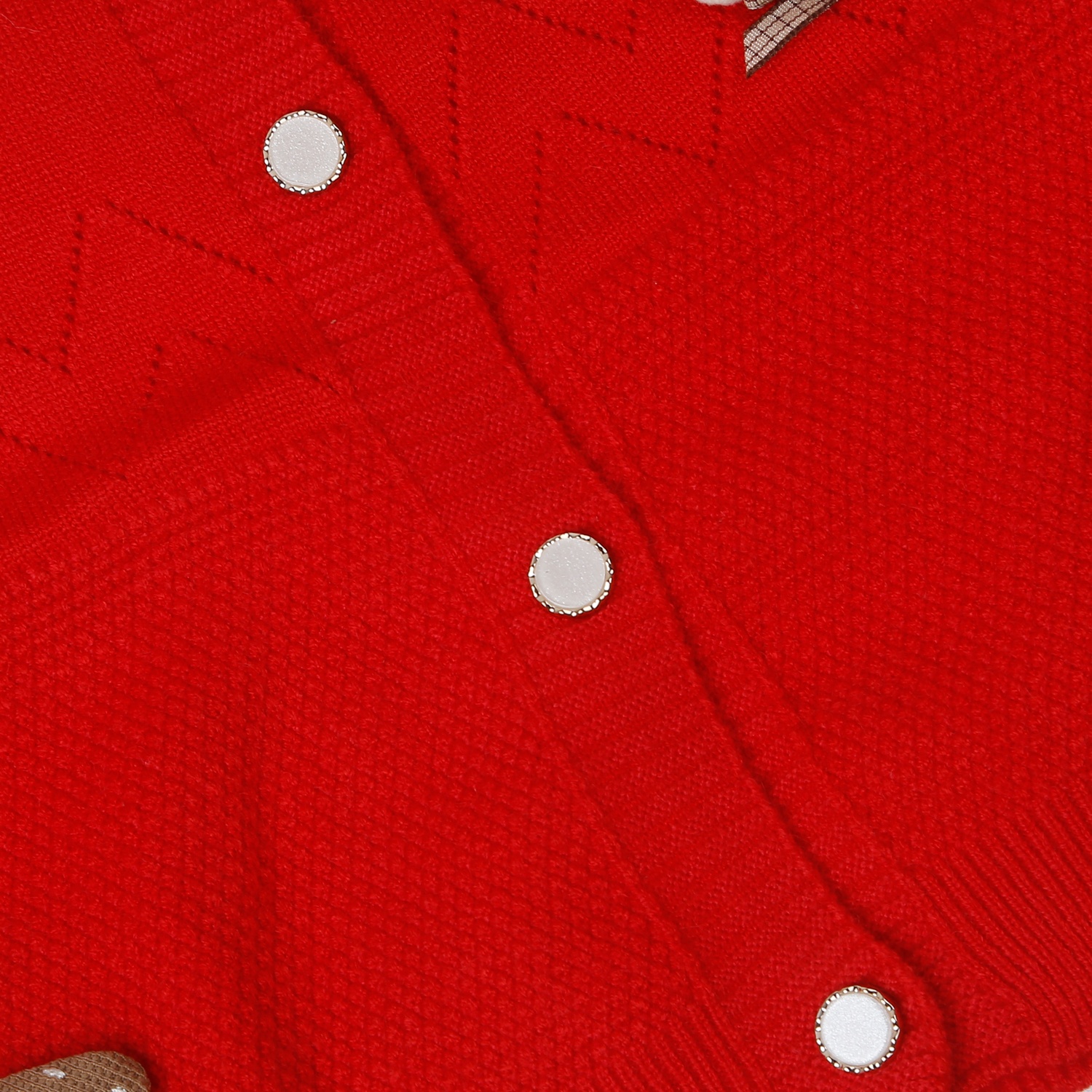 Áo len gile sơ sinh Mamago ND19 (Hồng đậm) Bộ quần áo len bé gái Mamago gắn Thỏ và Nấm 25M-QA02 (Đỏ)