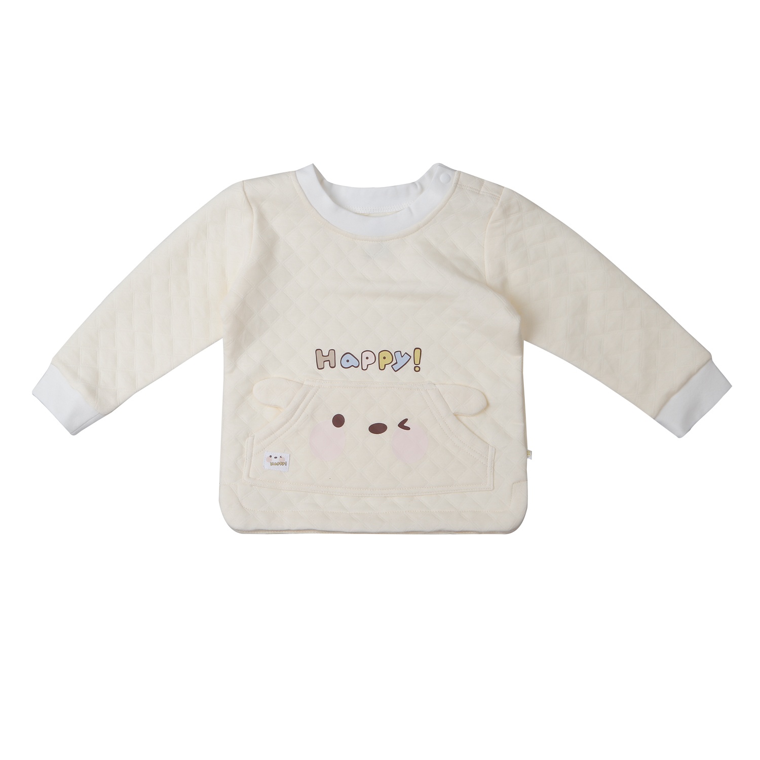 Bộ quần áo trần bông cài vai KidsPlaza M25D (Vàng)