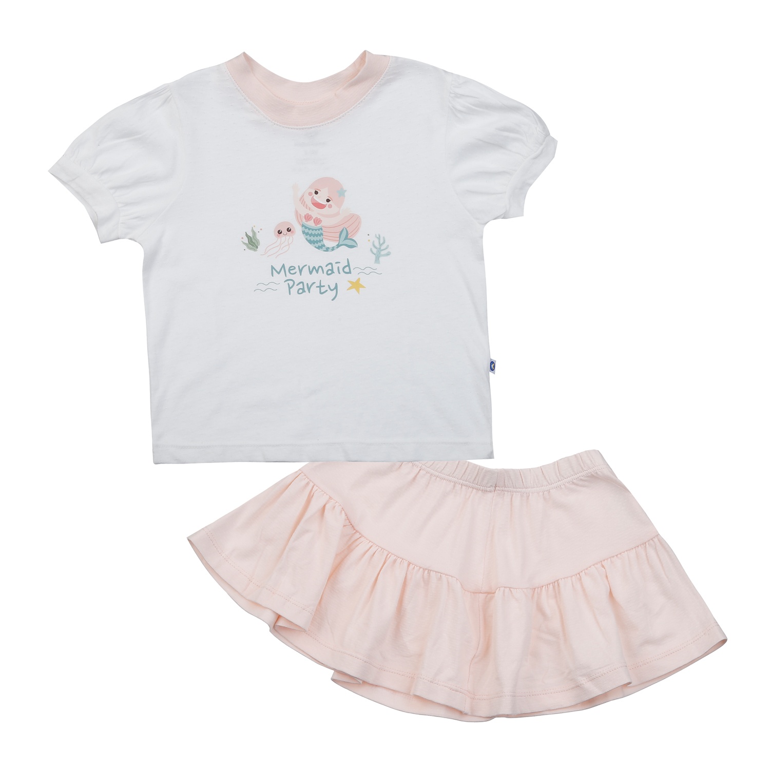 Set váy bé gái KidsPlaza in tiên cá HN25H (Trắng Hồng)