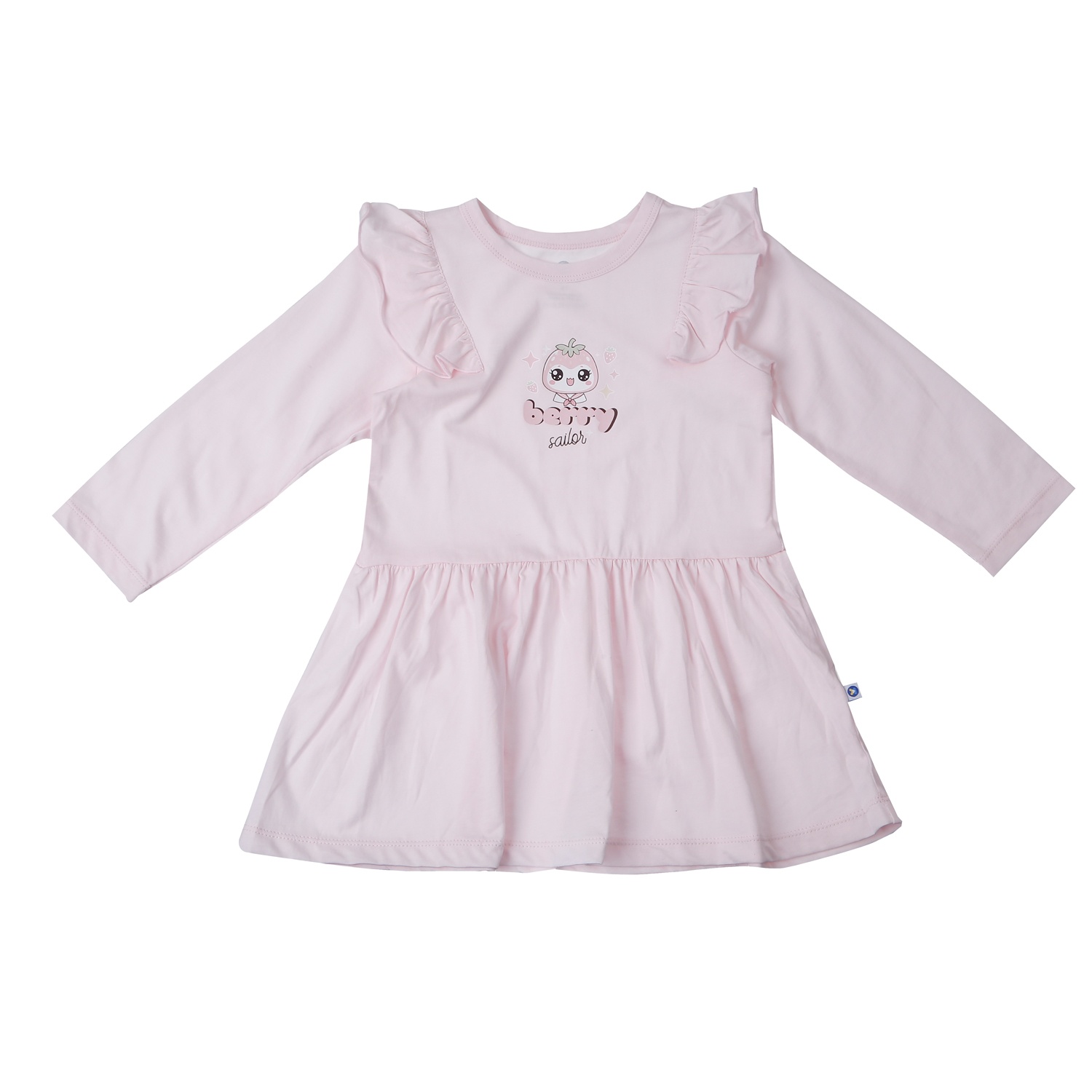 Váy dài bé gái KidsPlaza cổ tròn in berry HN25T (Hồng)