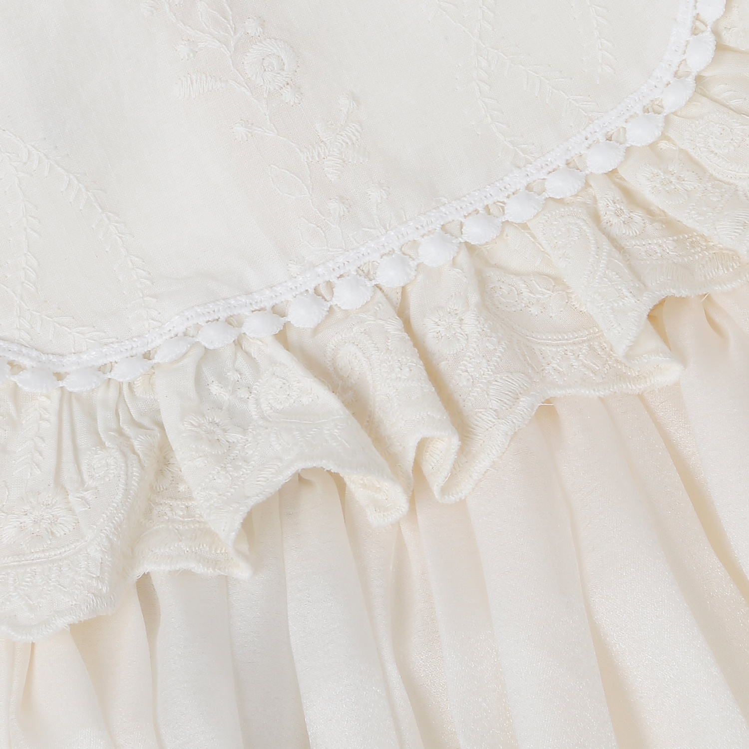 Váy dài bé gái KidsPlaza cổ voan AT25T (Be)