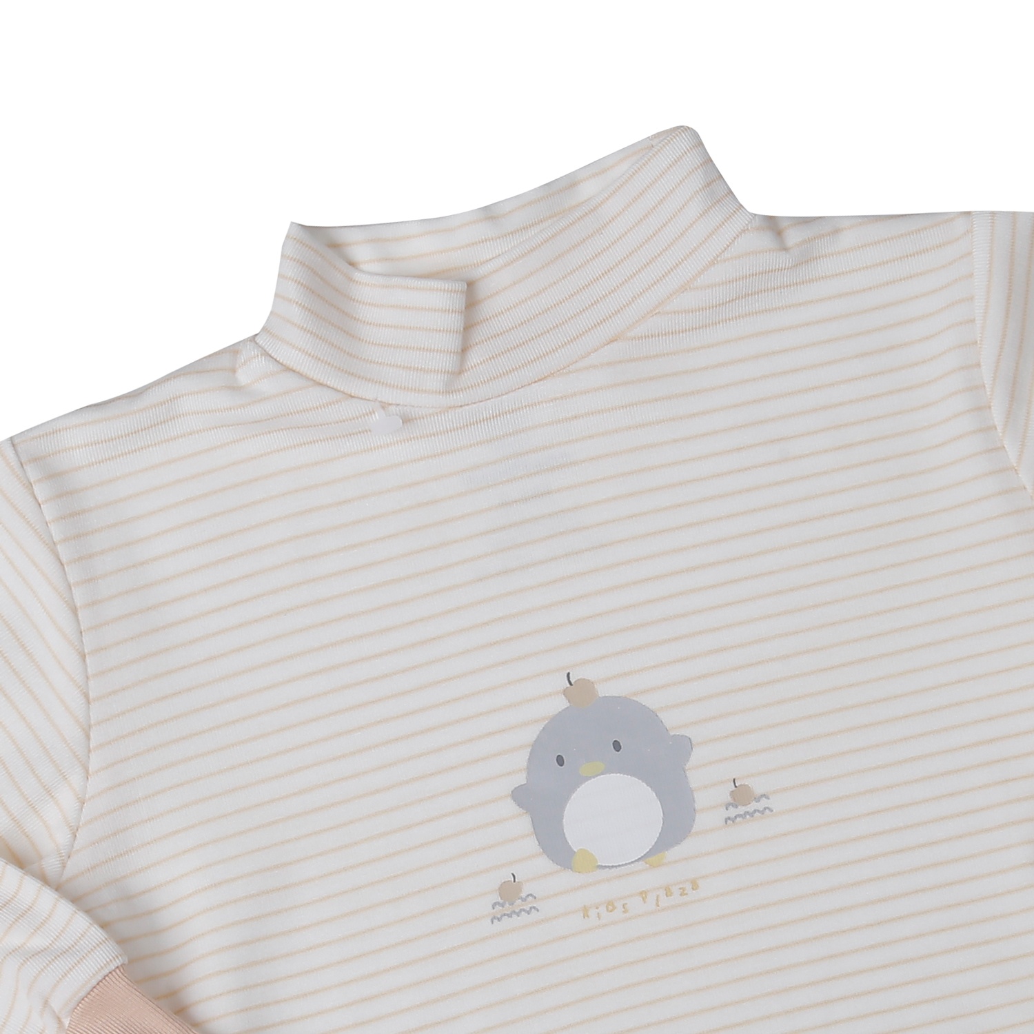 Áo cổ 3 phân KidsPlaza Otis ND25T (Trắng kẻ nâu) hình 2