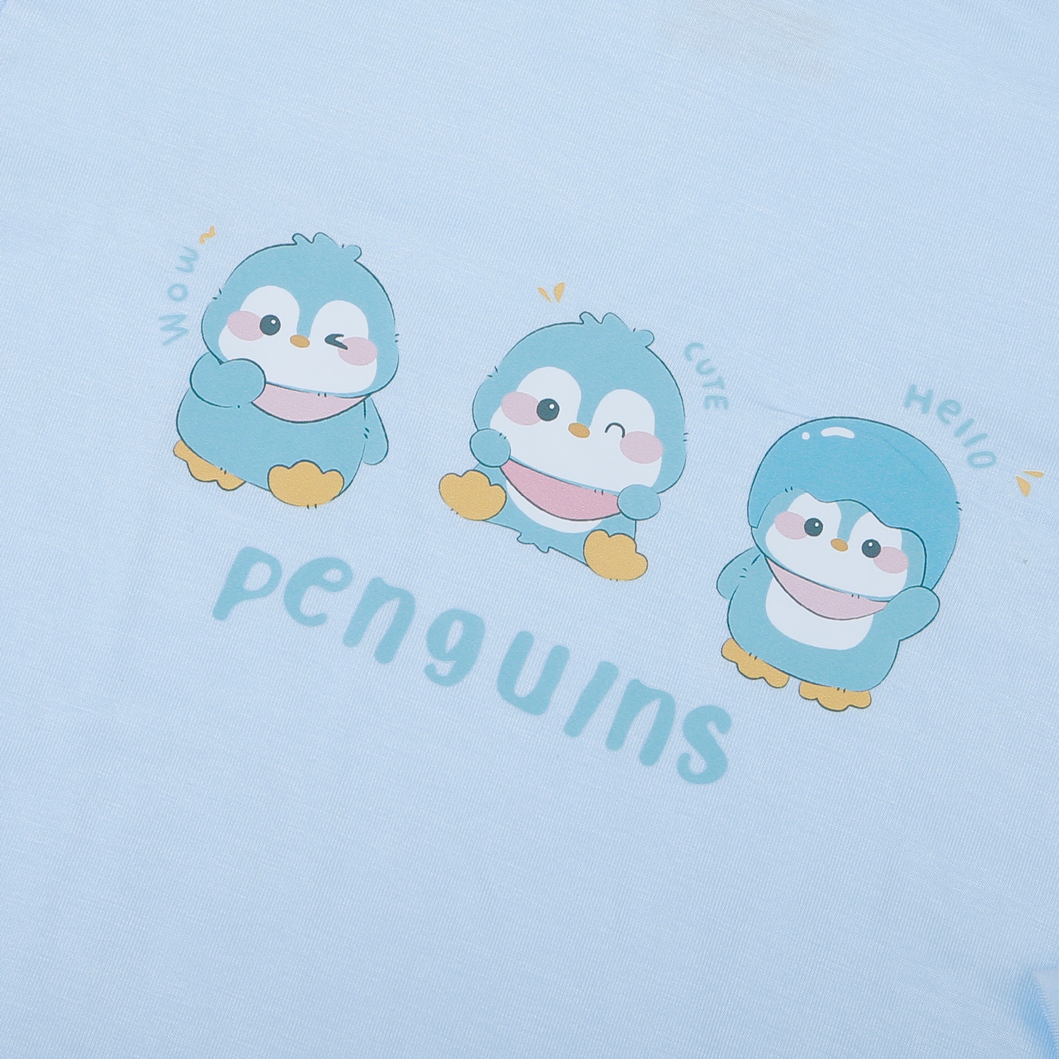 Áo cổ 3 phân bé trai KidsPlaza Modal in chim cánh cụt M25T (Xanh) hình 3