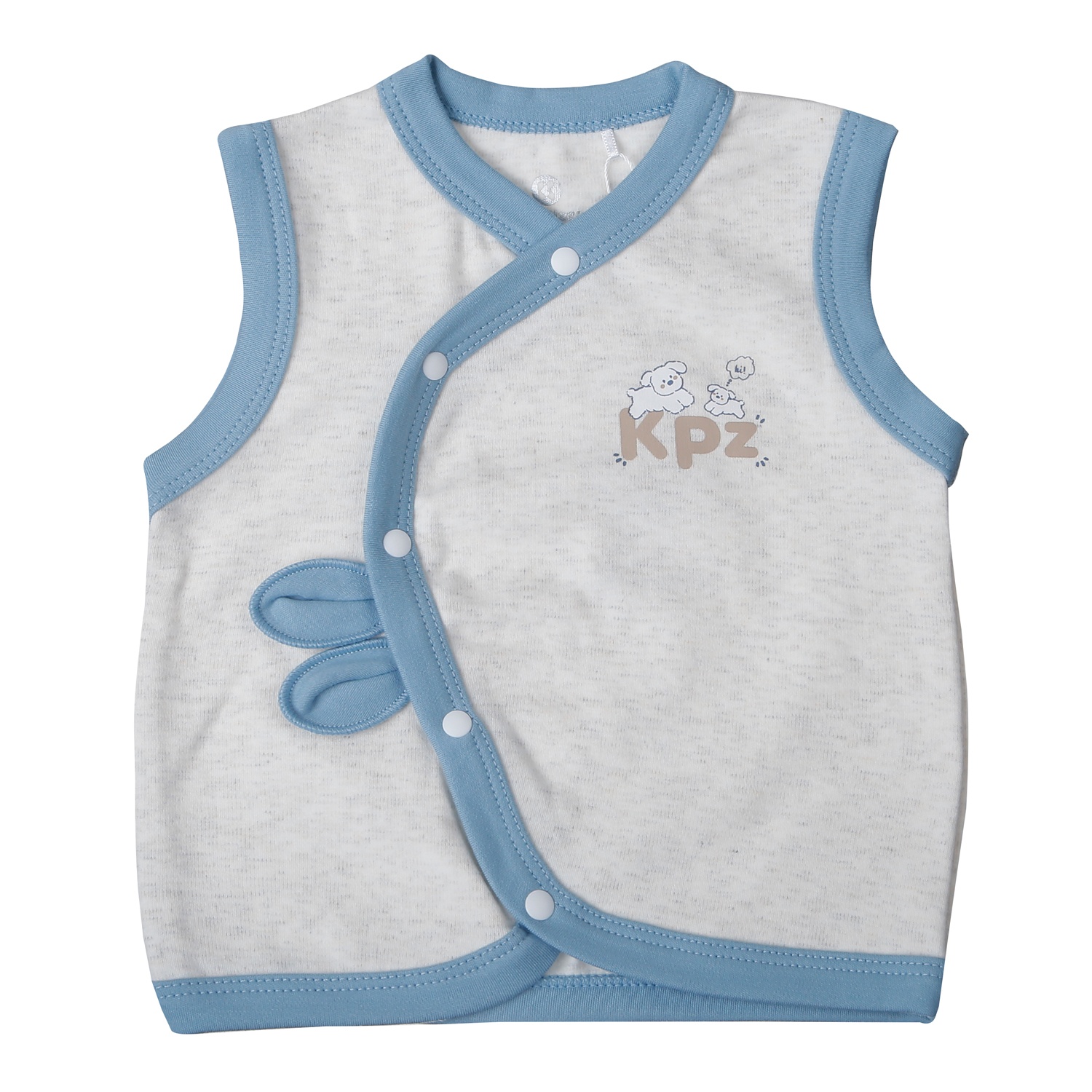 Áo gile cài lệch cho bé KidsPlaza ND25D (Ghi xanh)