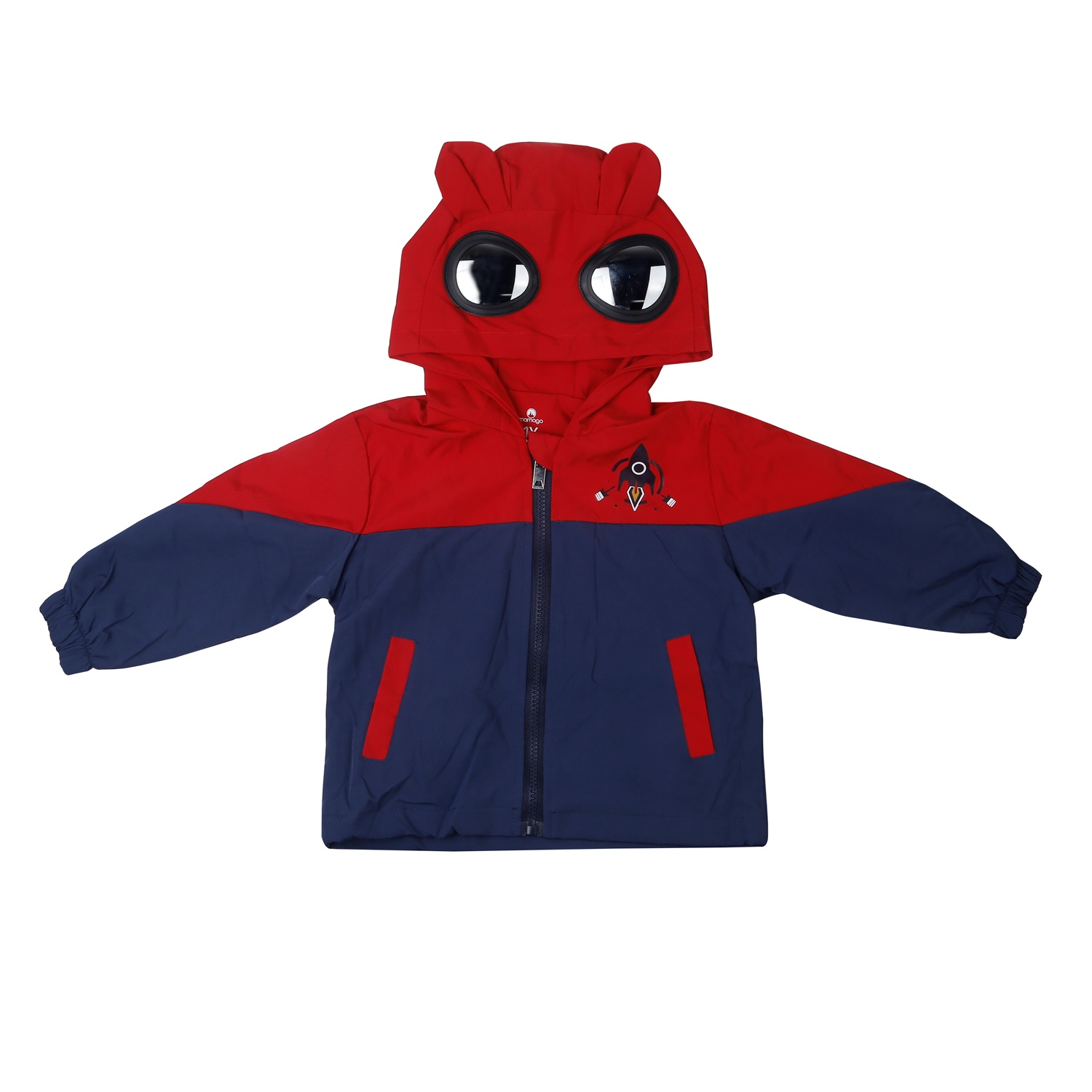 Áo gió bé trai Mamago tên lửa 25K-WJ03 (Xanh đỏ) hình 1