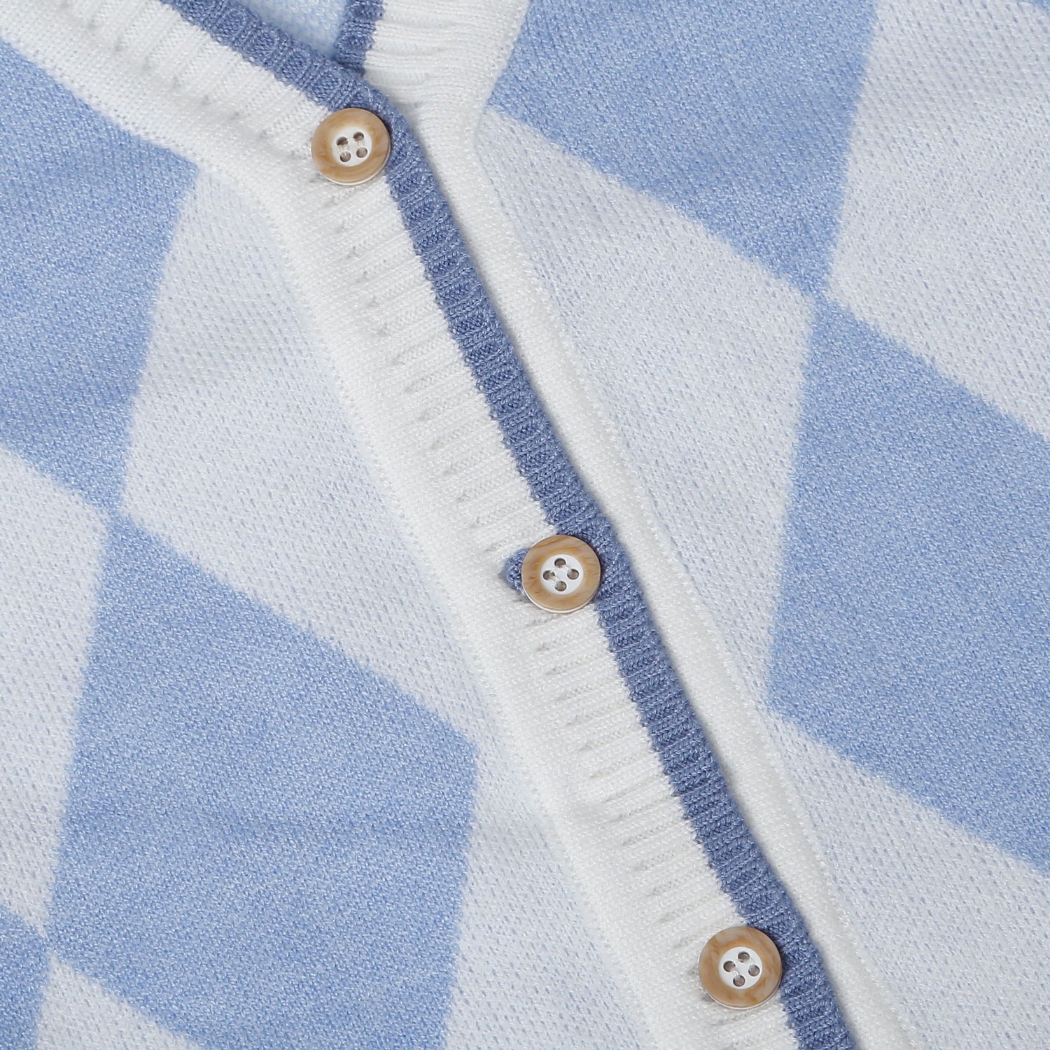 Áo len cho bé Mamago basic cài cúc Thoi 25M-A02 (Xanh)