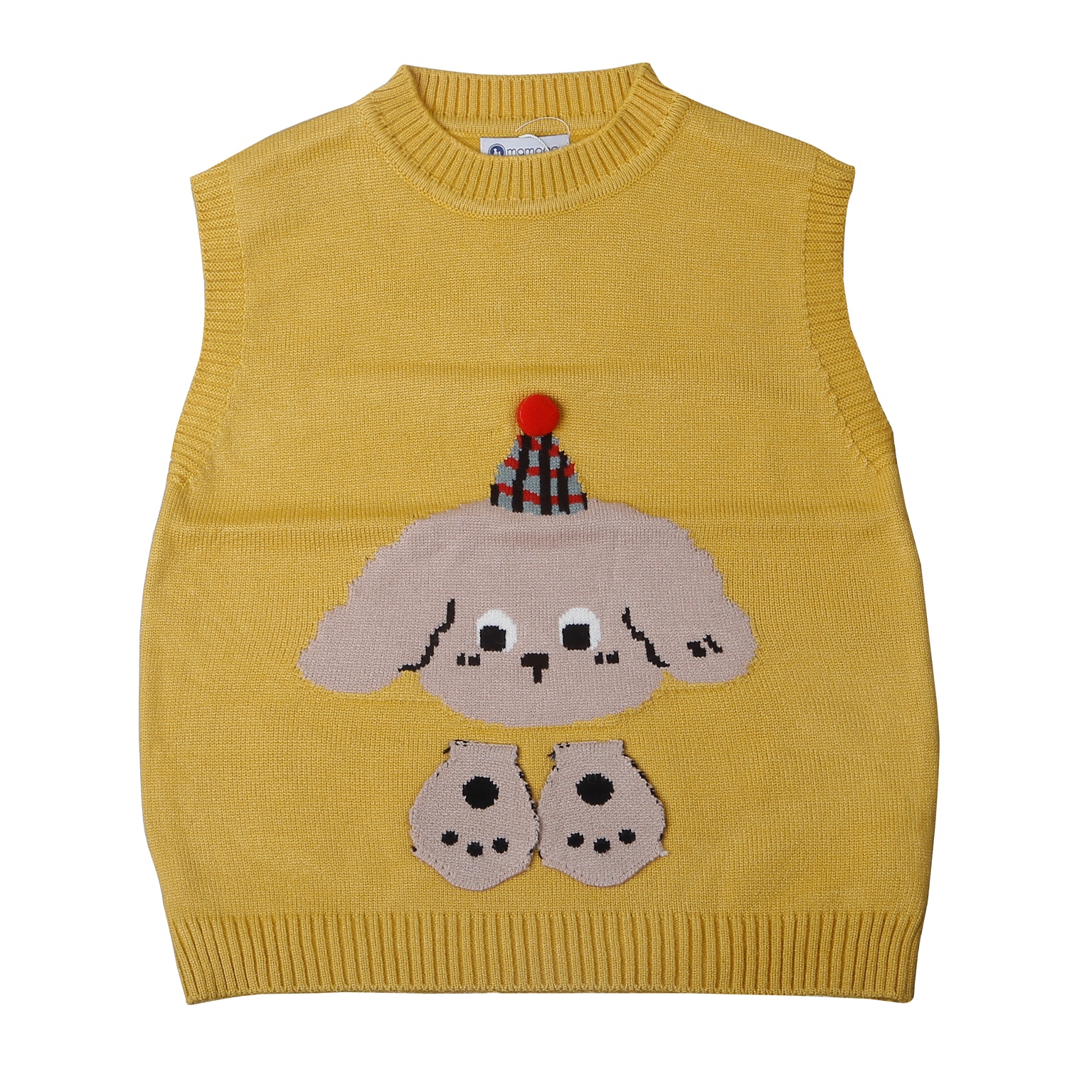 Áo len gile sơ sinh Mamago ND19 (Hồng đậm) Áo len gile bé trai Mamago mặt cún 25M-G05 (Vàng)