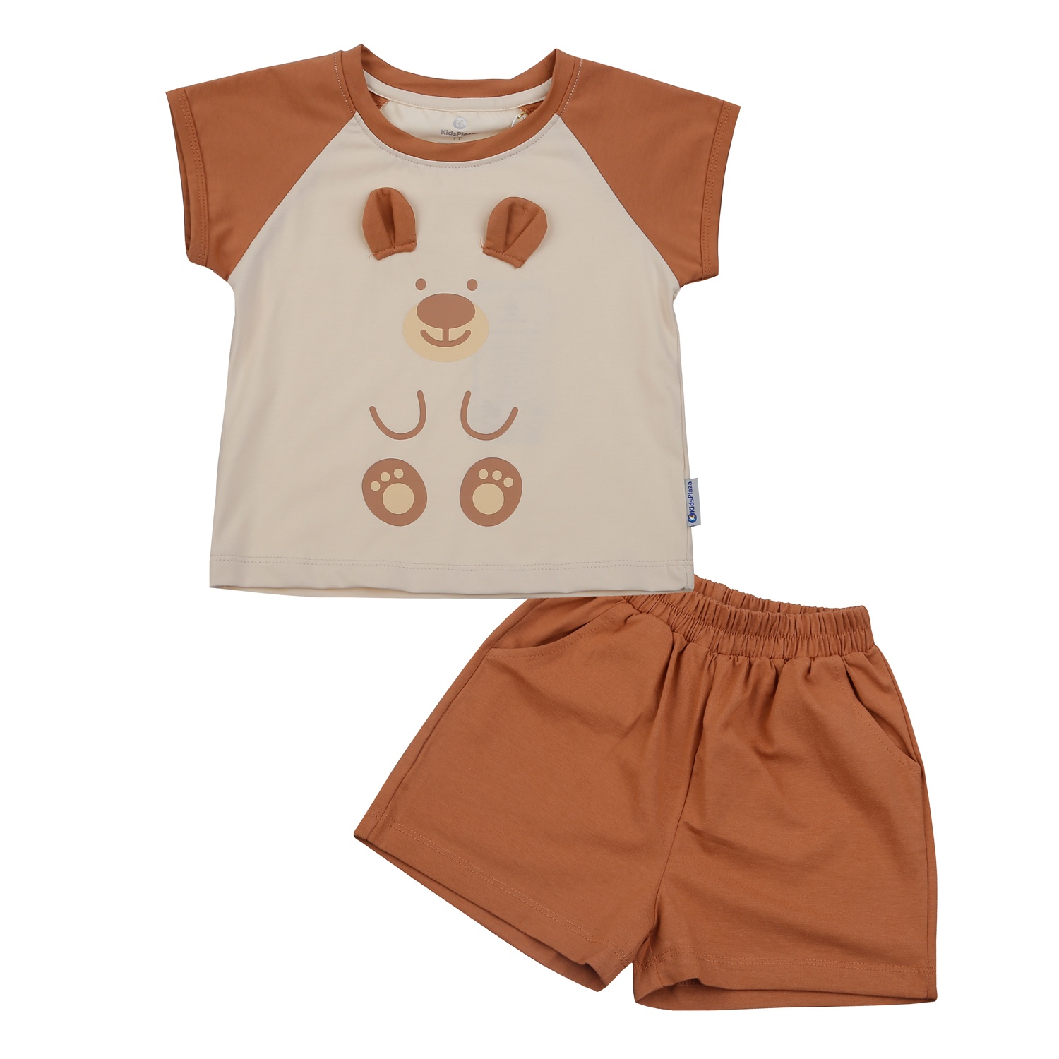 Bộ cộc bé trai KidsPlaza in gấu TT25H (Nâu) hình 1