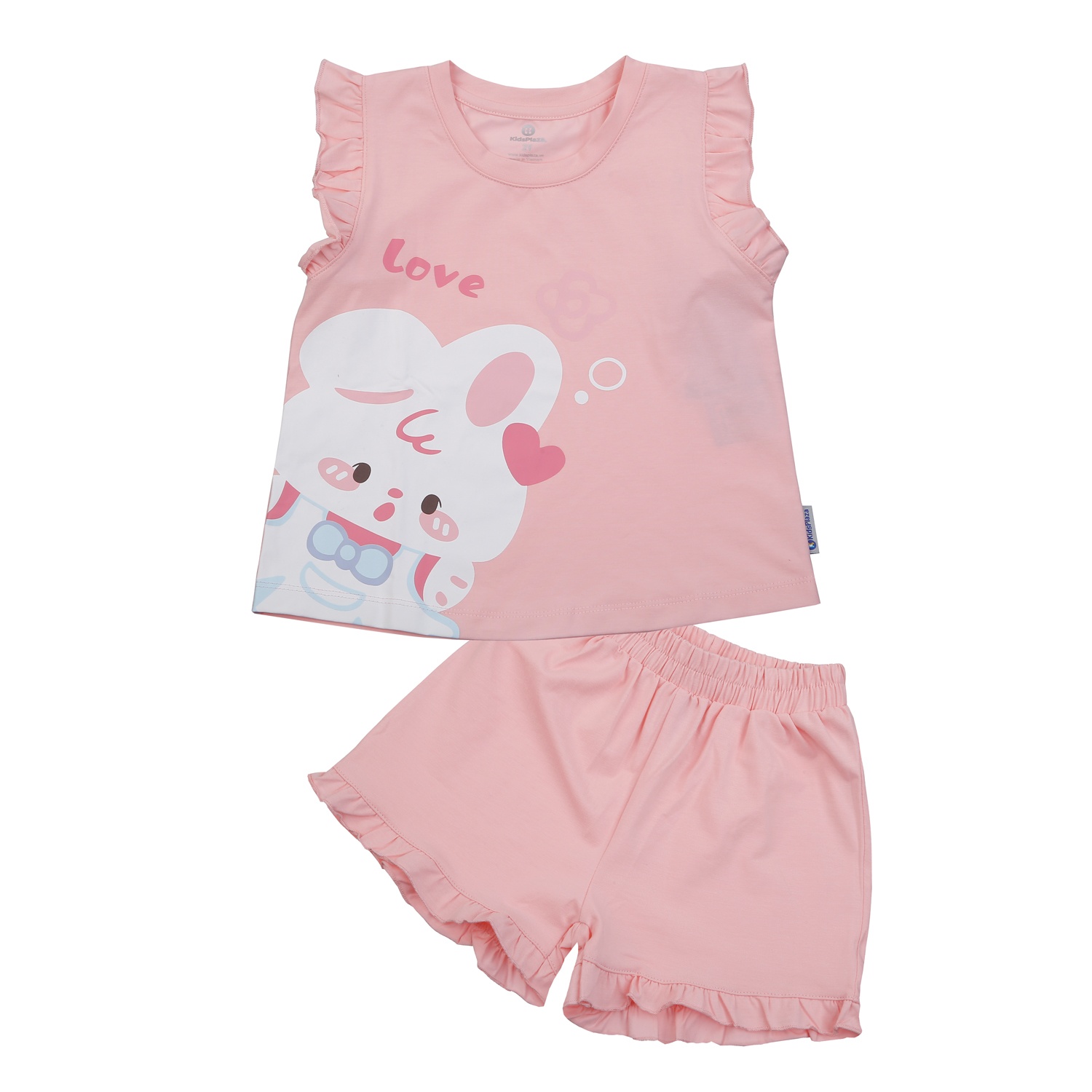 Bộ ba lỗ bé gái KidsPlaza in thỏ TT25H (Hồng) hình 1