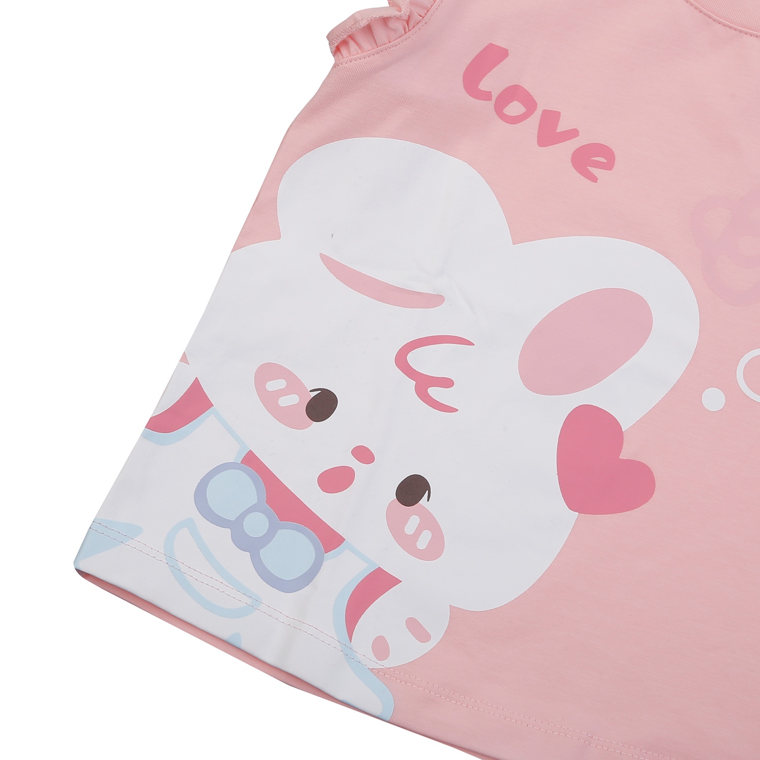 Bộ ba lỗ bé gái KidsPlaza in thỏ TT25H (Hồng) hình 3
