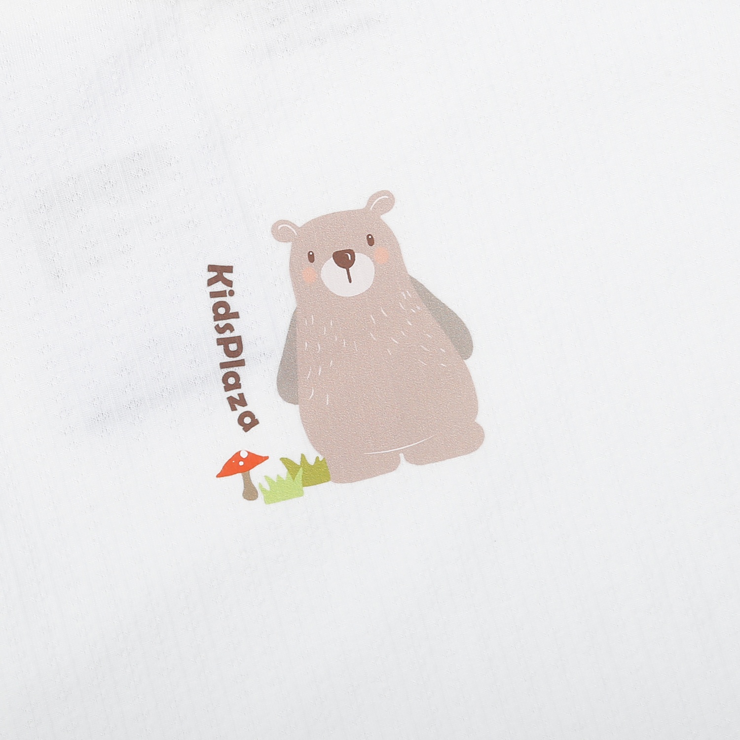 Bộ cộc tay bé trai KidsPlaza in gấu M25H (Trắng nâu)