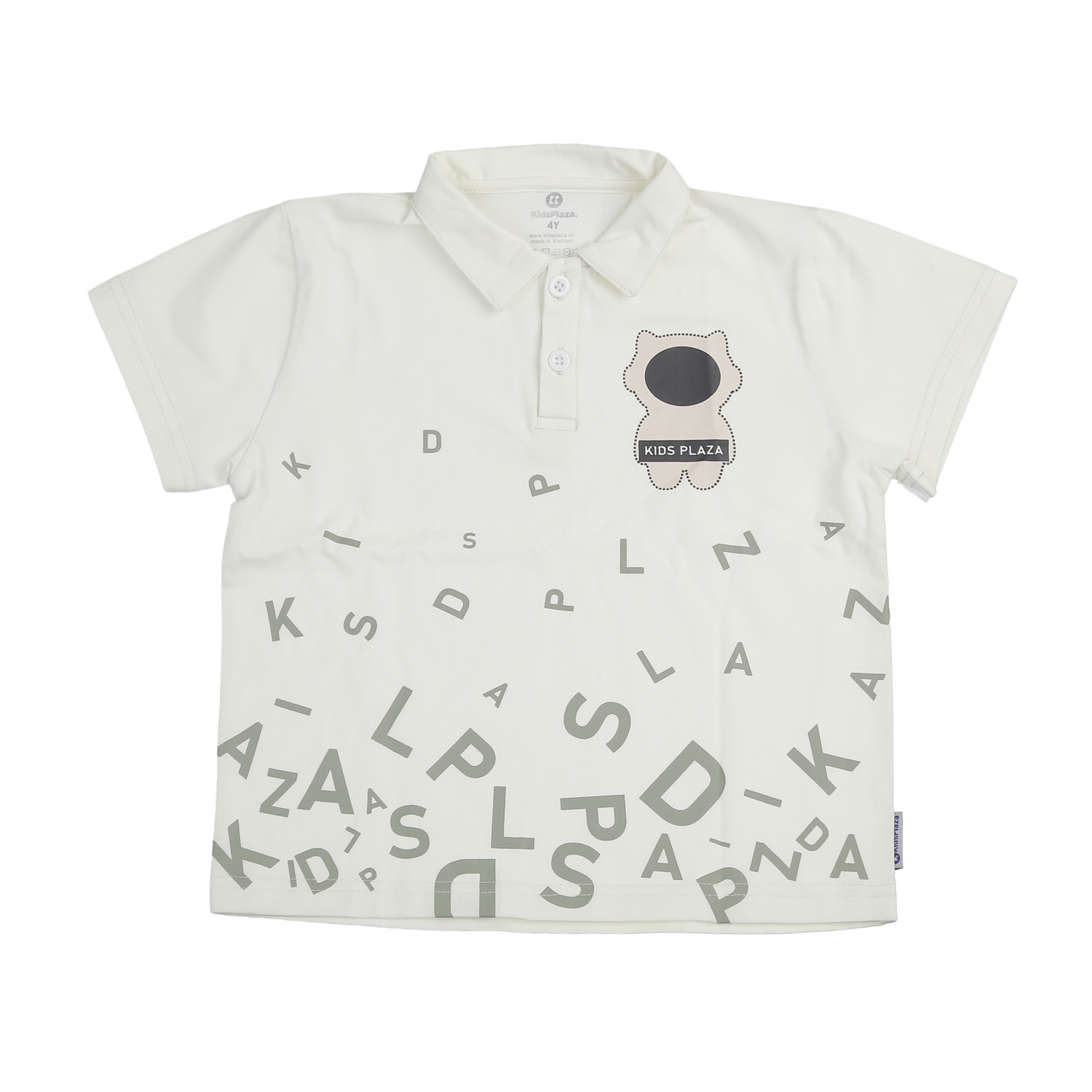 Bộ cộc bé trai KidsPlaza in hình TT25H ( Trắng nâu)