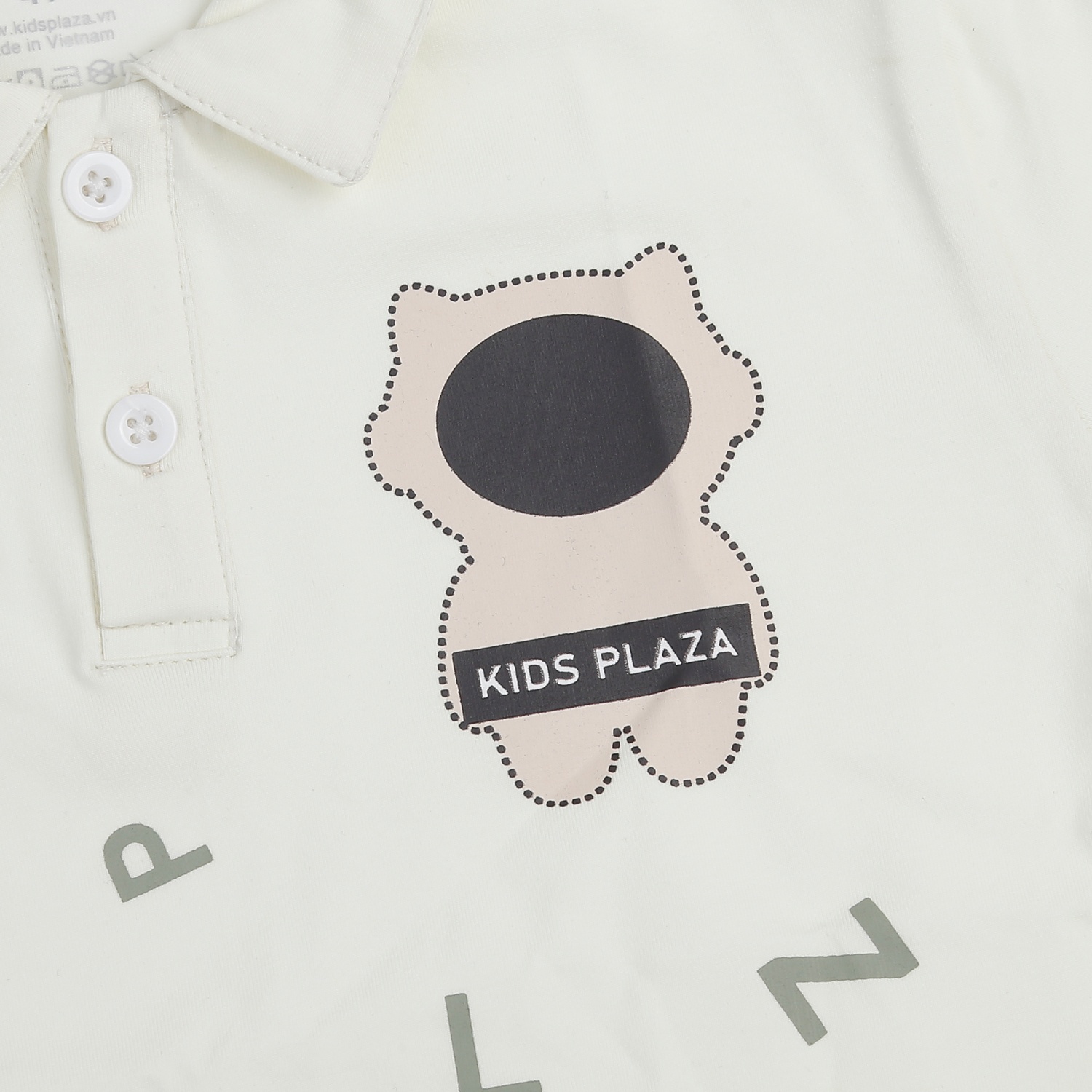 Bộ cộc bé trai KidsPlaza in hình TT25H ( Trắng nâu)