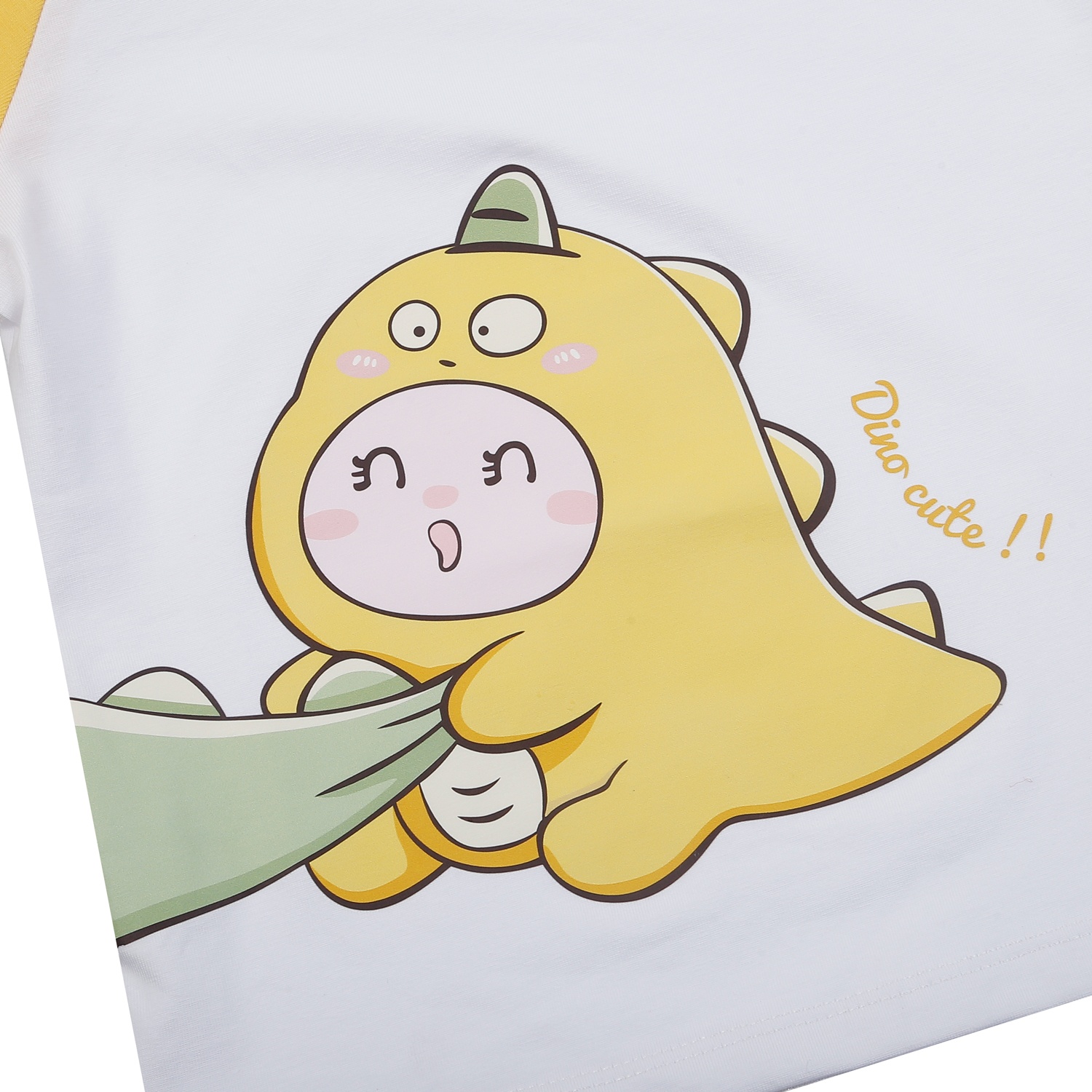  Bộ cộc tay bé trai KidsPlaza in Dino M25H (Trắng vàng)