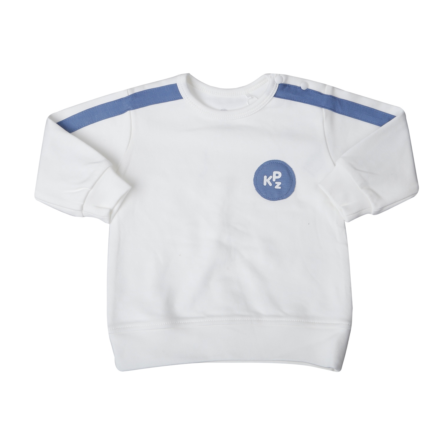 Bộ quần áo dài tay cài vai KidsPlaza in hình ND25D (Trắng) hình 2