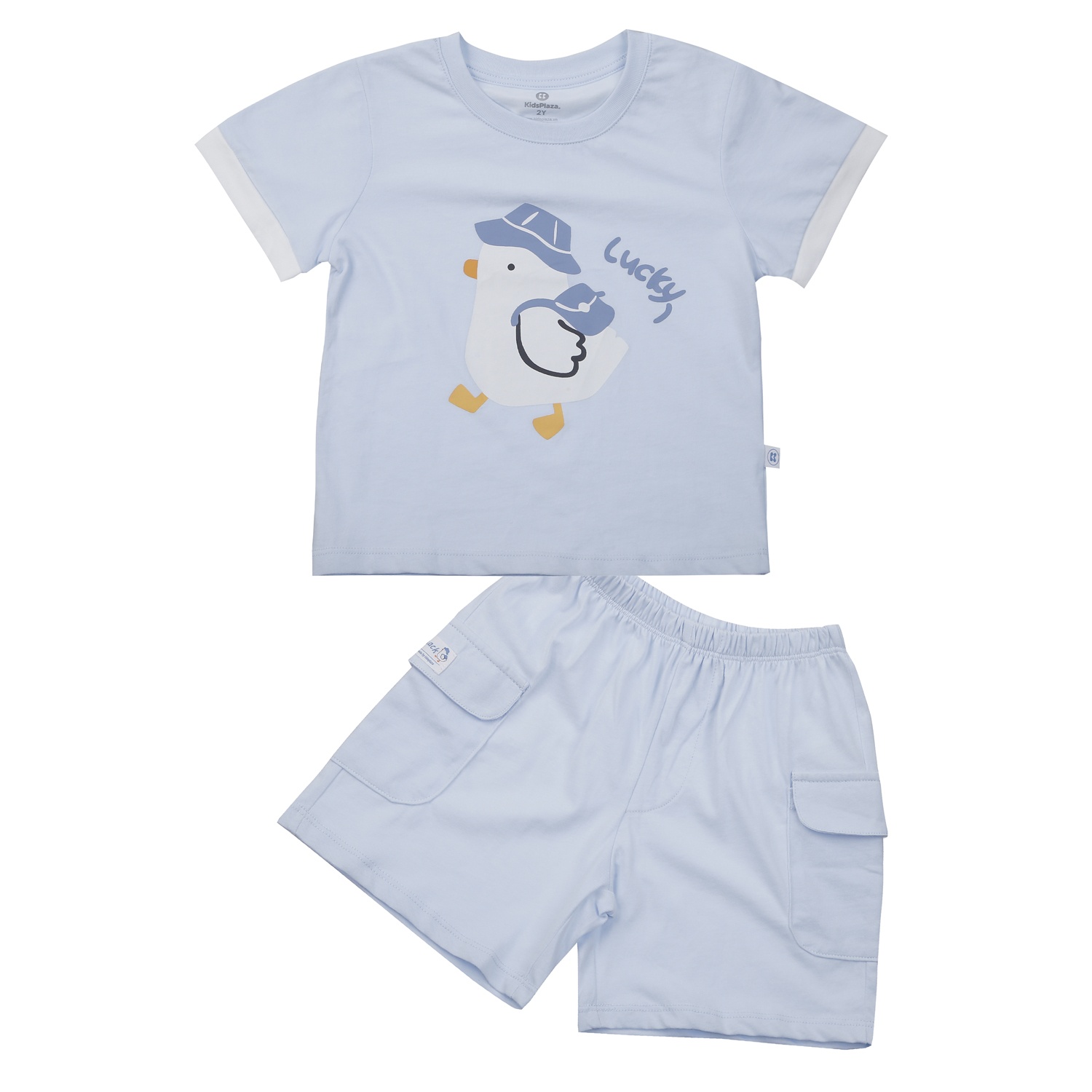 Bộ quần áo cộc bé trai Kidsplaza in duck BA25H (Xanh)
