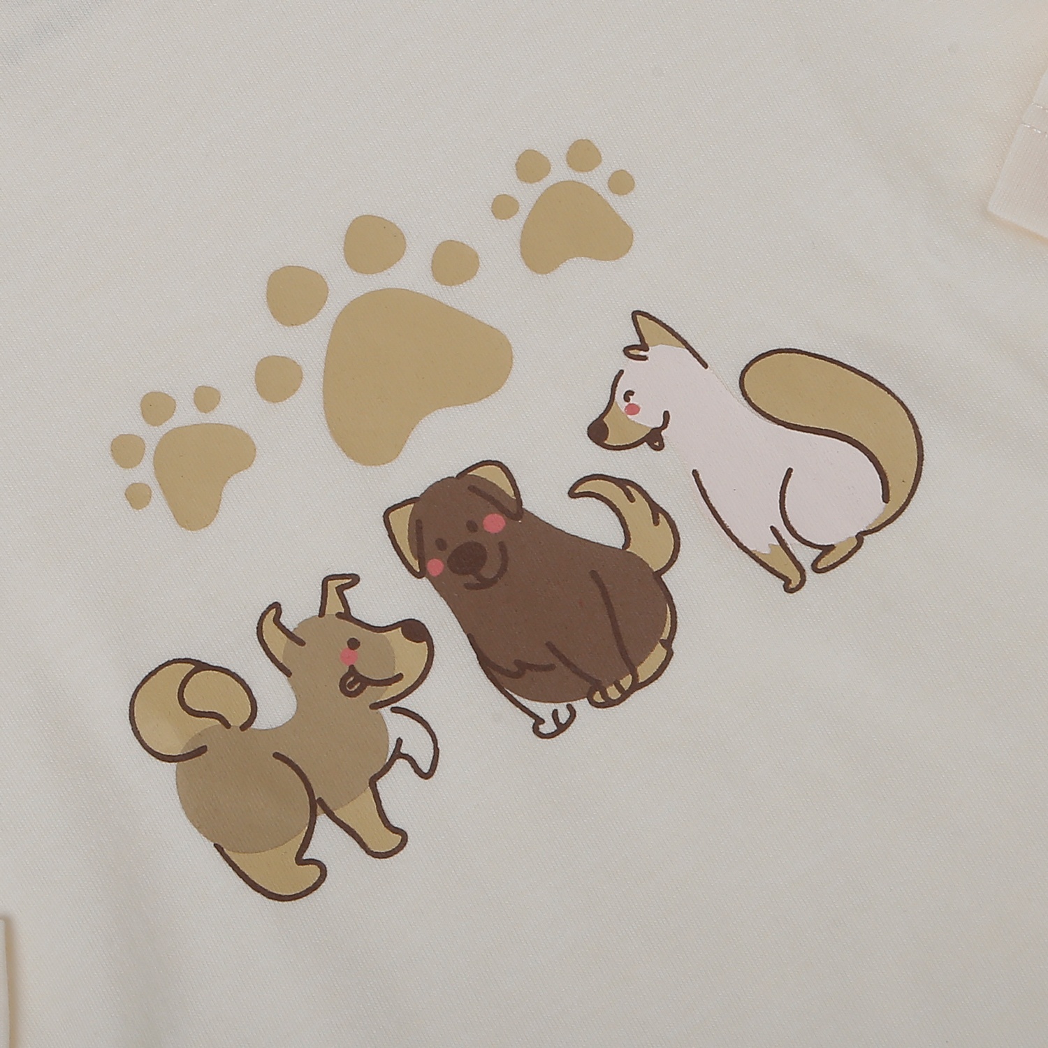 Bộ quần áo dài tay bé trai KidsPlaza cotton in cún BA25T (Nâu be)