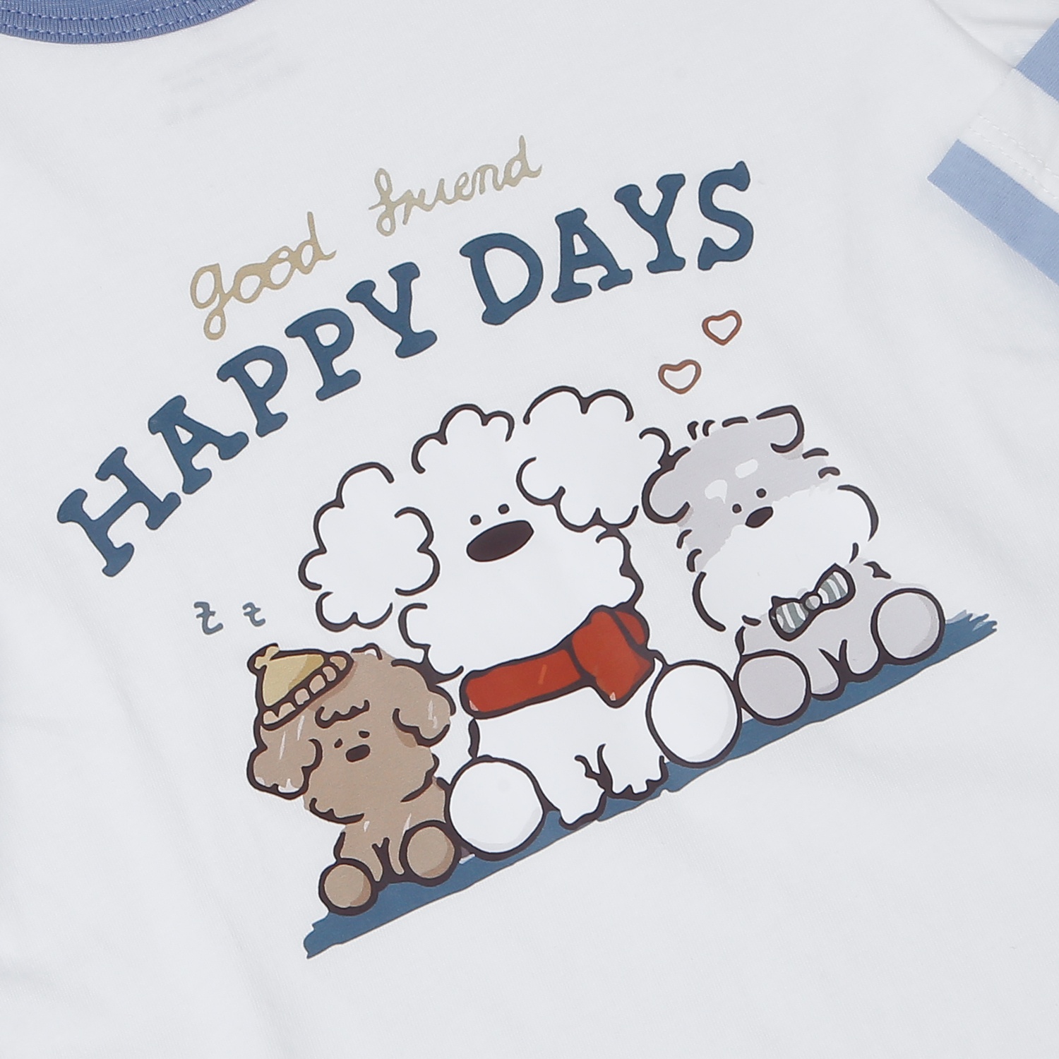 Bộ quần áo dài tay bé trai KidsPlaza in 3 chú cún HN25T (Xanh)