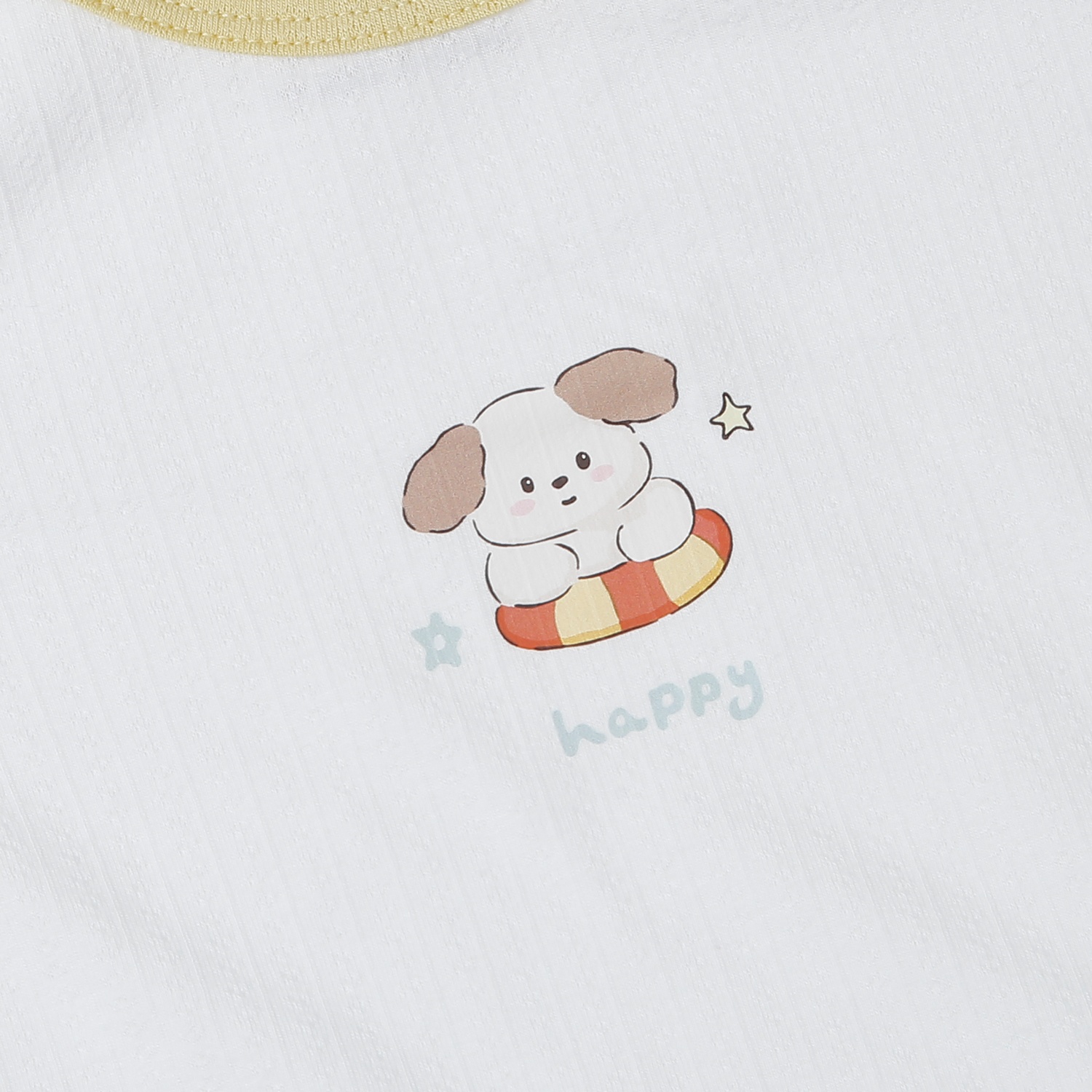 Bộ quần áo dài tay bé trai KidsPlaza in cún happy M25T (Vàng) 