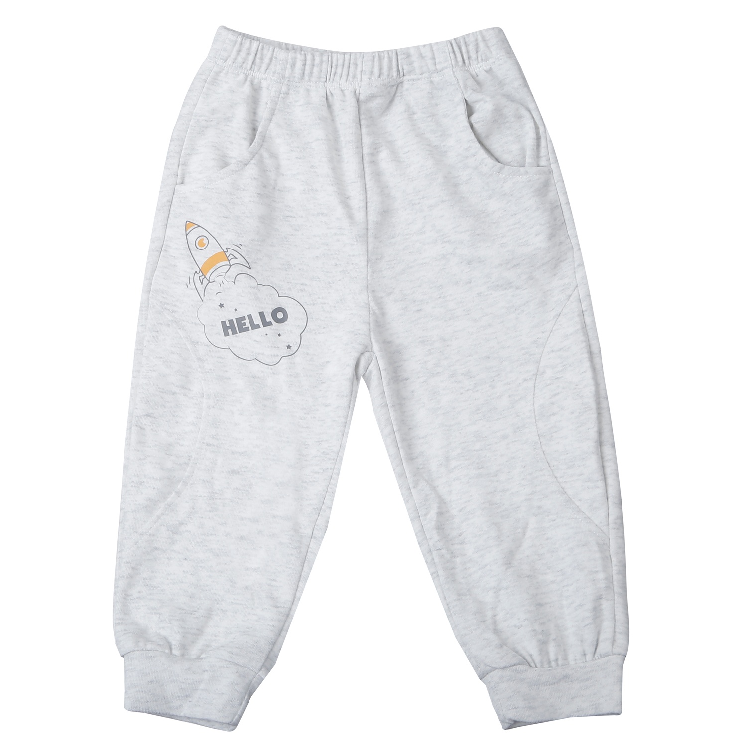 Bộ quần áo dài tay bé trai KidsPlaza in gấu vũ trụ HN25D (Ghi)  hình 4