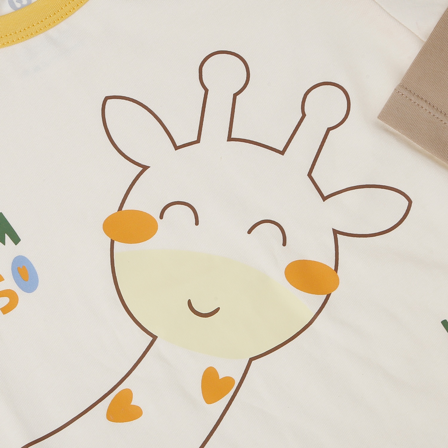 Bộ quần áo dài tay bé trai KidsPlaza in hươu cao cổ HN25T (Nâu)