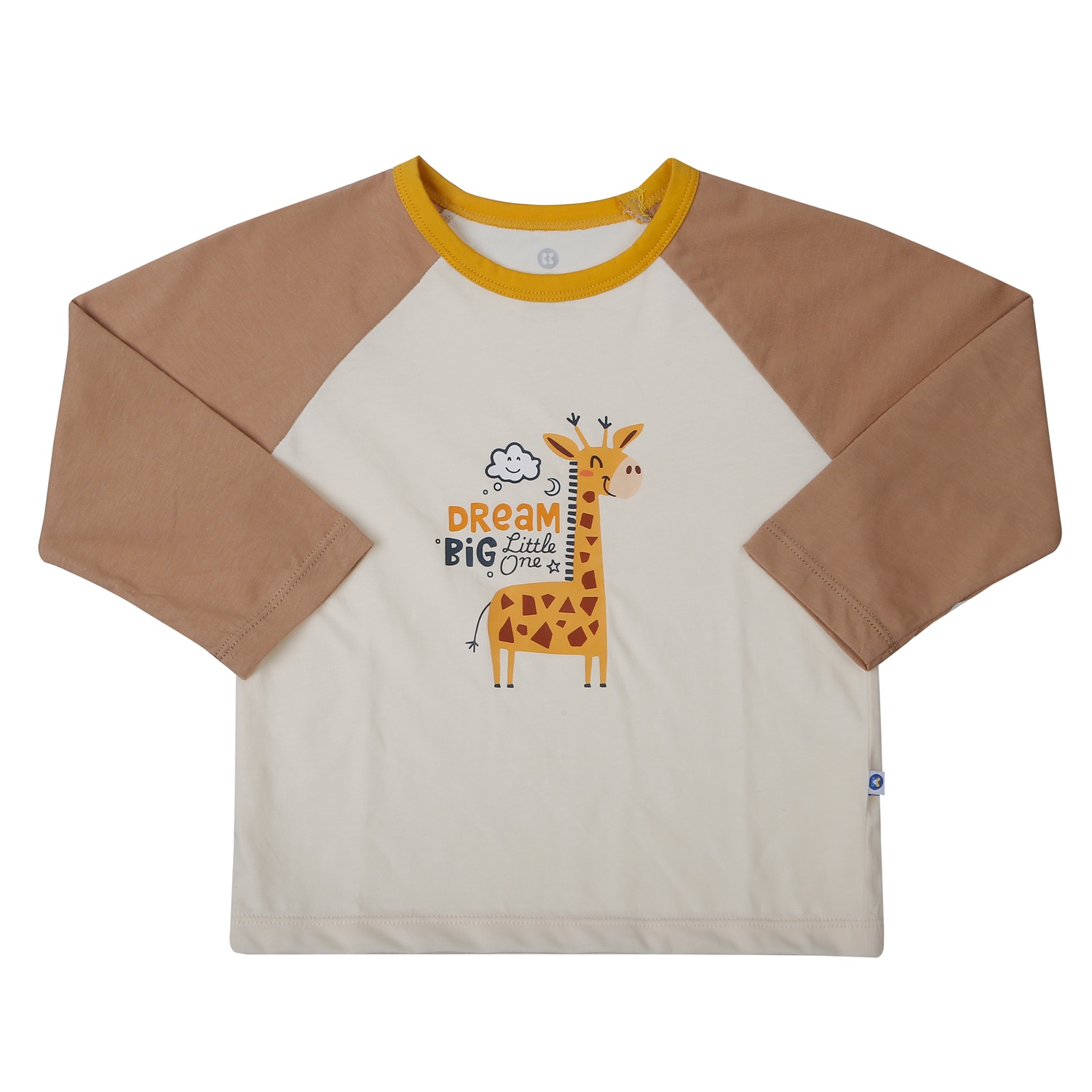 Bộ quần áo dài tay bé trai KidsPlaza in hươu HN25T (Nâu be)